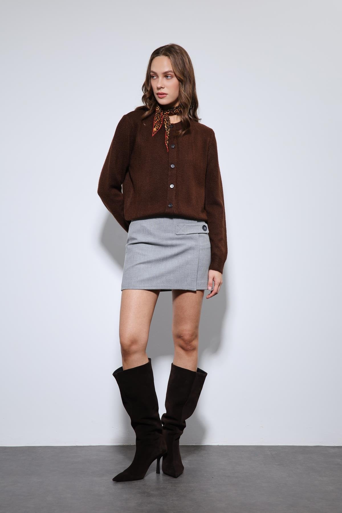 Antioch-Kahve Yumuşak Dokulu Hırka-Hırka-1-Milagron.com