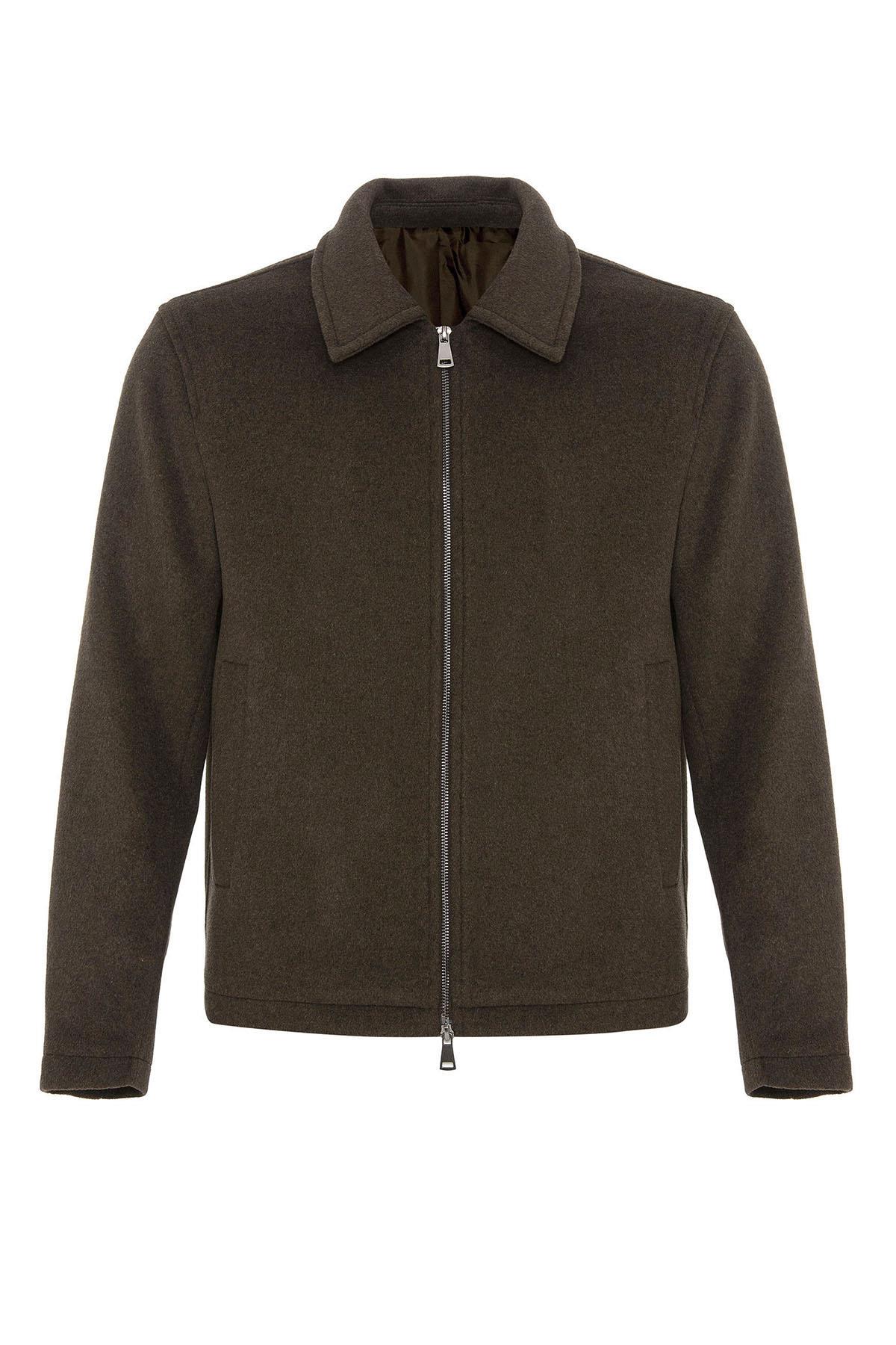 Antioch-Kahve Yün Karışımlı Mevsimlik Erkek Mont-Mont-7-Milagron.com