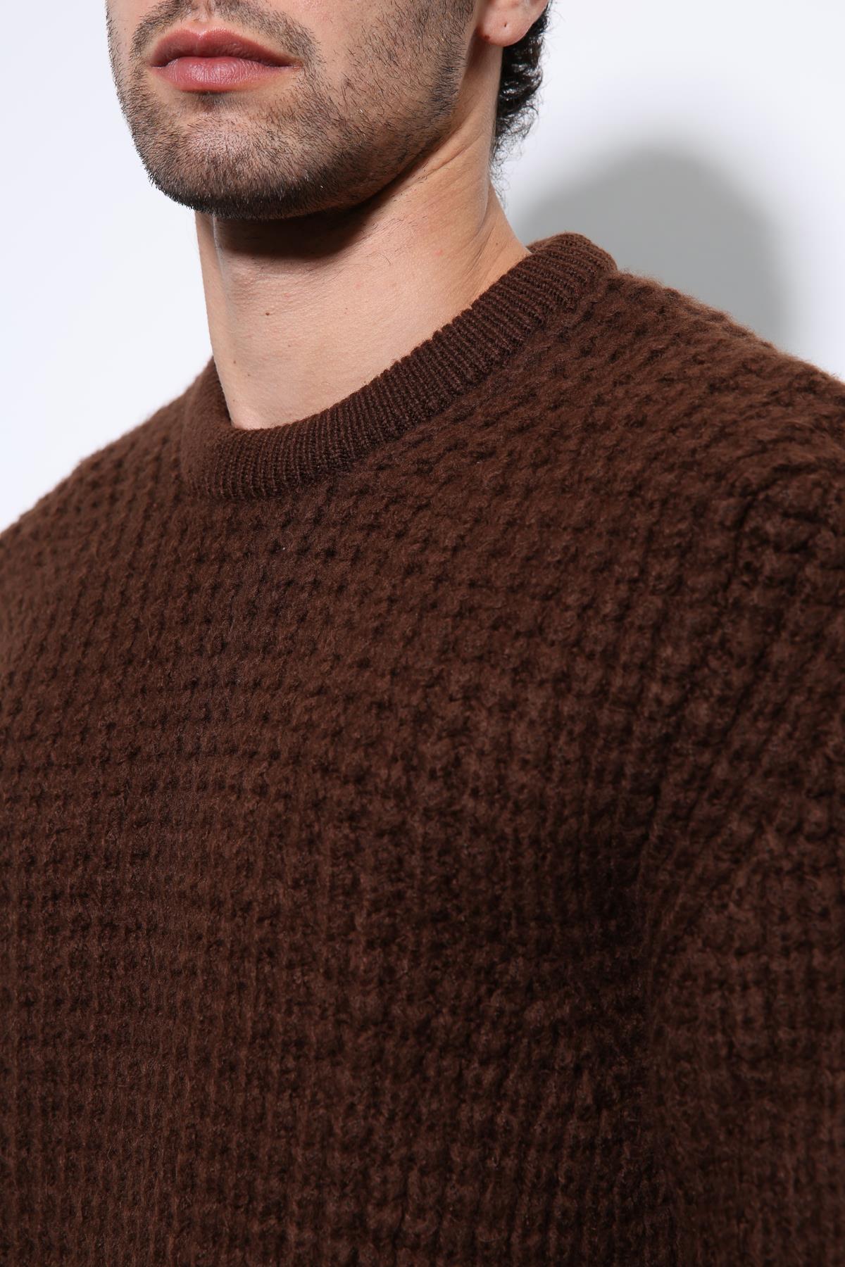 Antioch-Kahve örme Dokulu Erkek Kazak-Kazak-4-Milagron.com