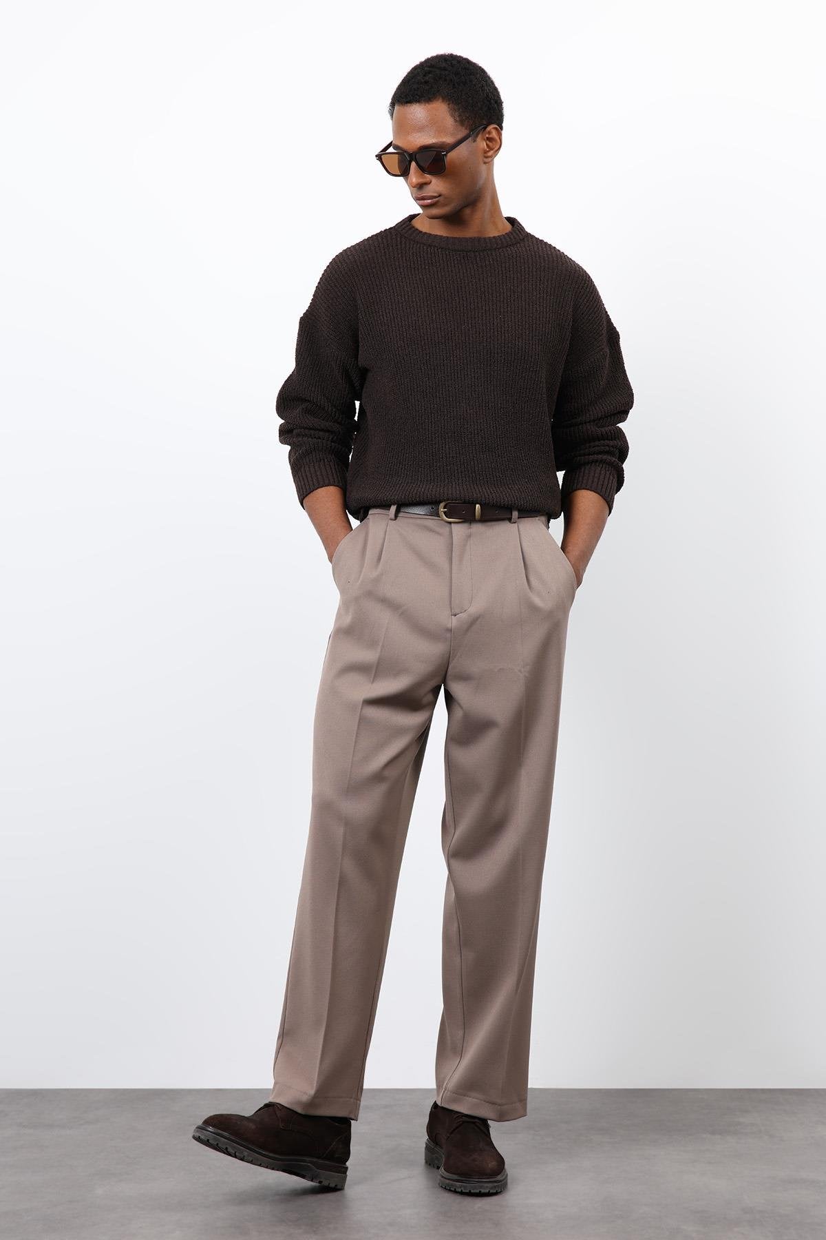 Antioch-Kahve örme Triko Erkek Kazak-Kazak-1-Milagron.com