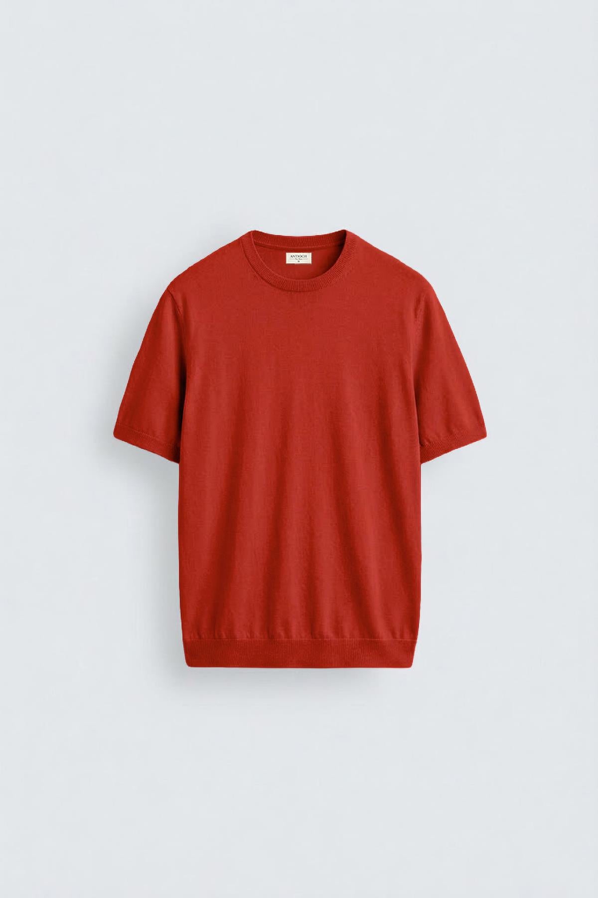 Antioch Kırmızı Comfort Slim Triko T-Shirt