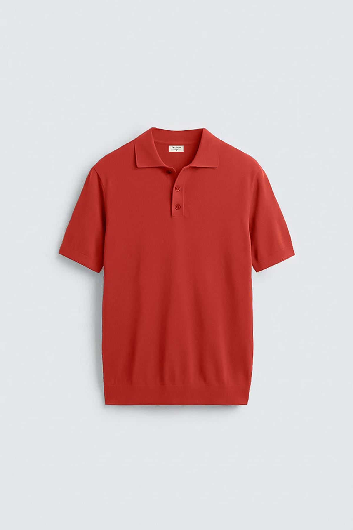 Antioch Kırmızı Comfort Slim Polo Yaka Erkek Triko T-Shirt