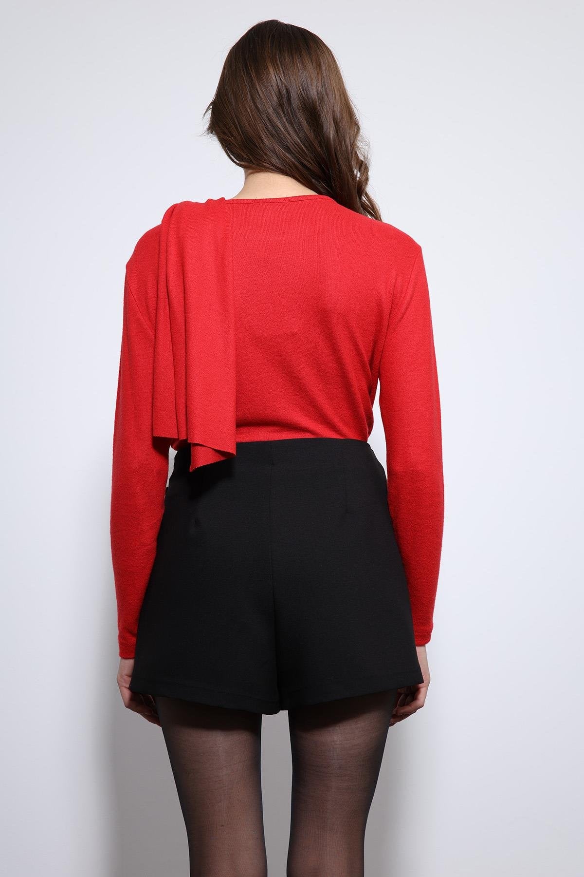 Antioch-Kırmızı Drapeli şal Detaylı Top-Top-8-Milagron.com