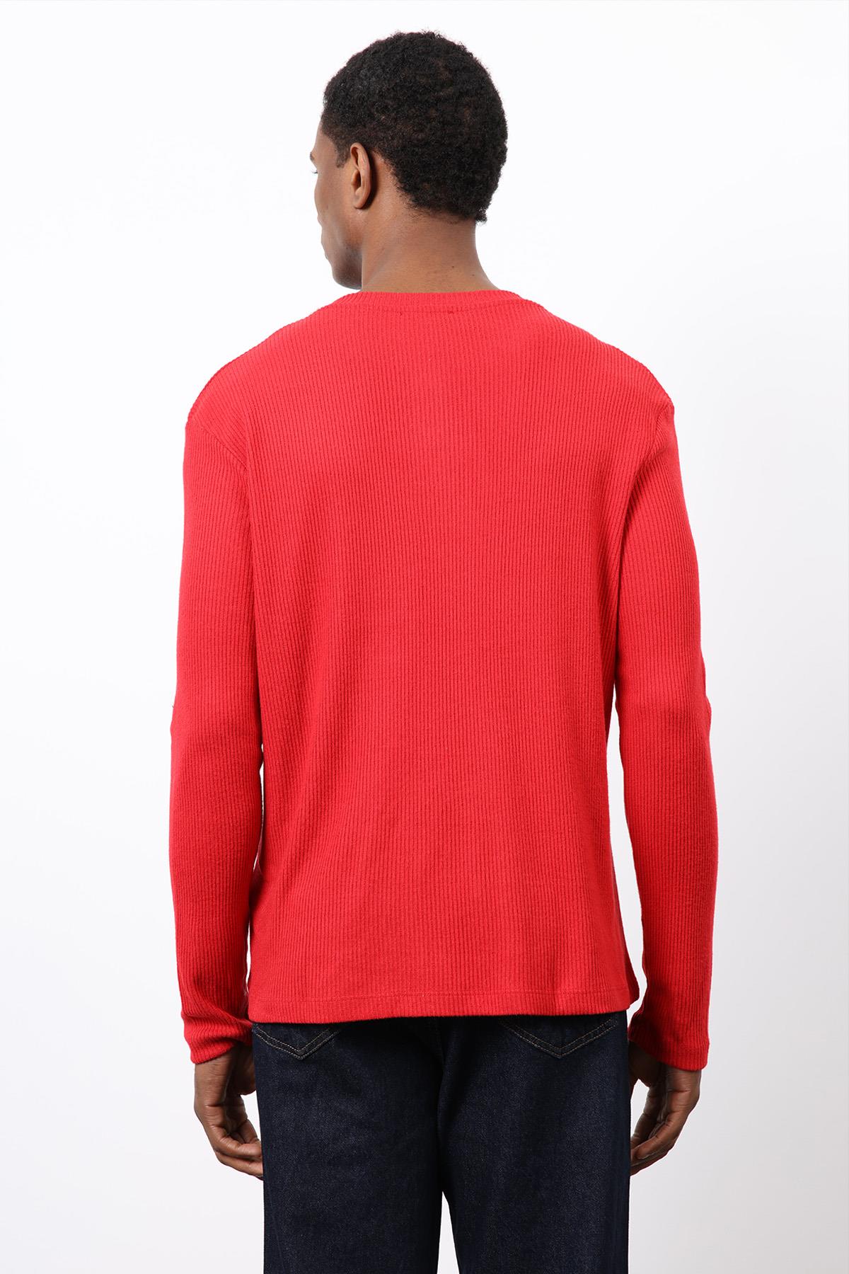 Antioch-Kırmızı Fitilli Düğmeli Yaka T Shirt-T-Shirt-5-Milagron.com