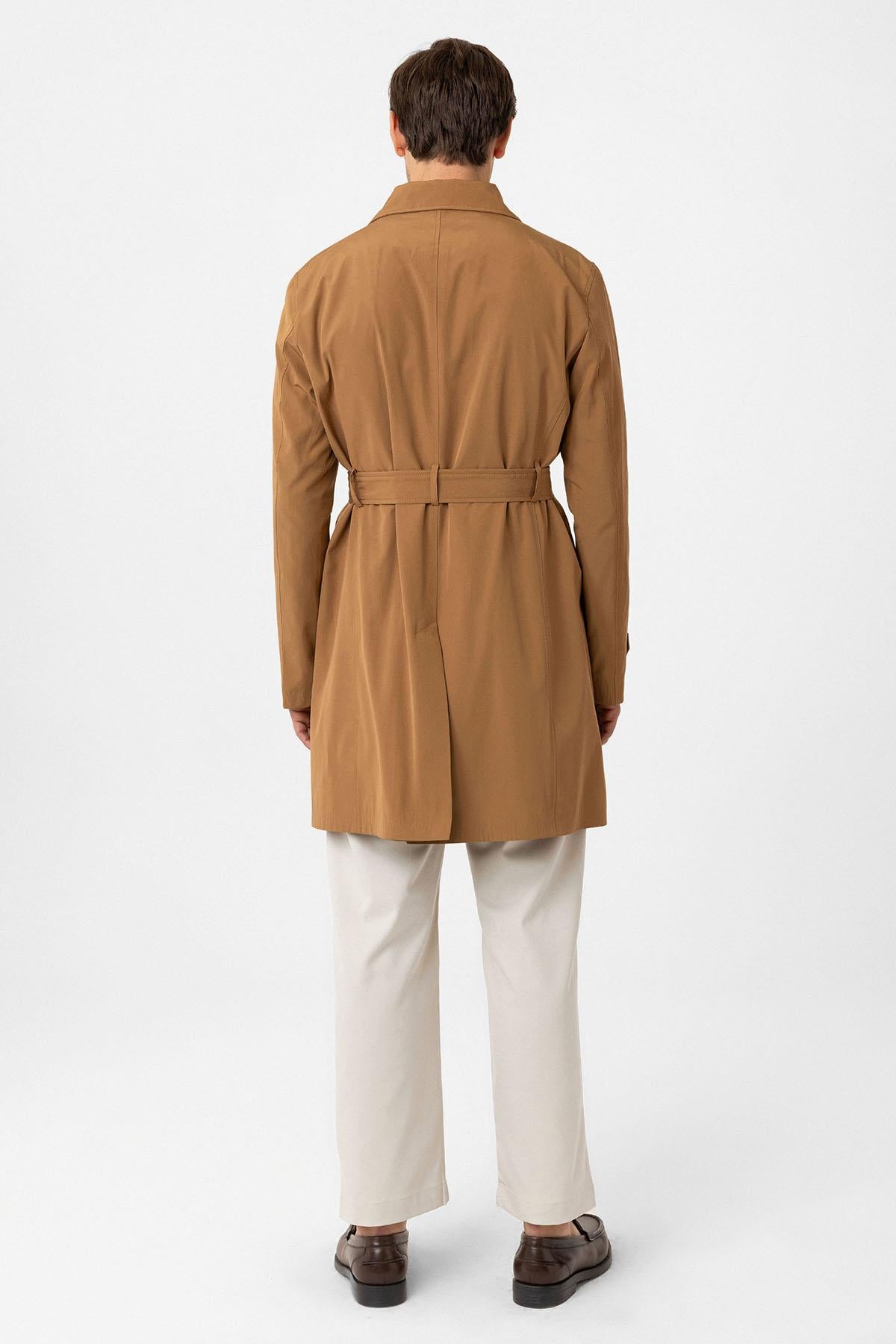 Antioch-Koyu Camel Kuşaklı Kruvaze Trençkot-Trençkot-6-Milagron.com