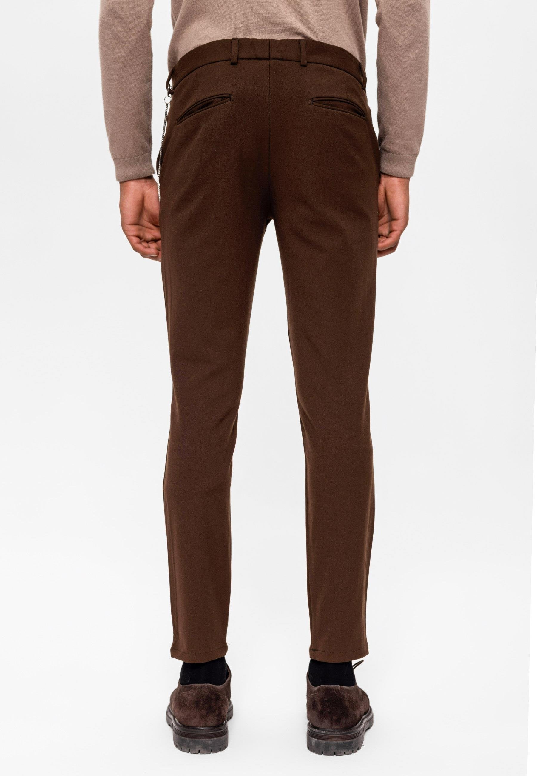 Antioch-Koyu Kahve Erkek Slim Fit Kumaş Pantolon-Kumaş Pantolon-5-Milagron.com