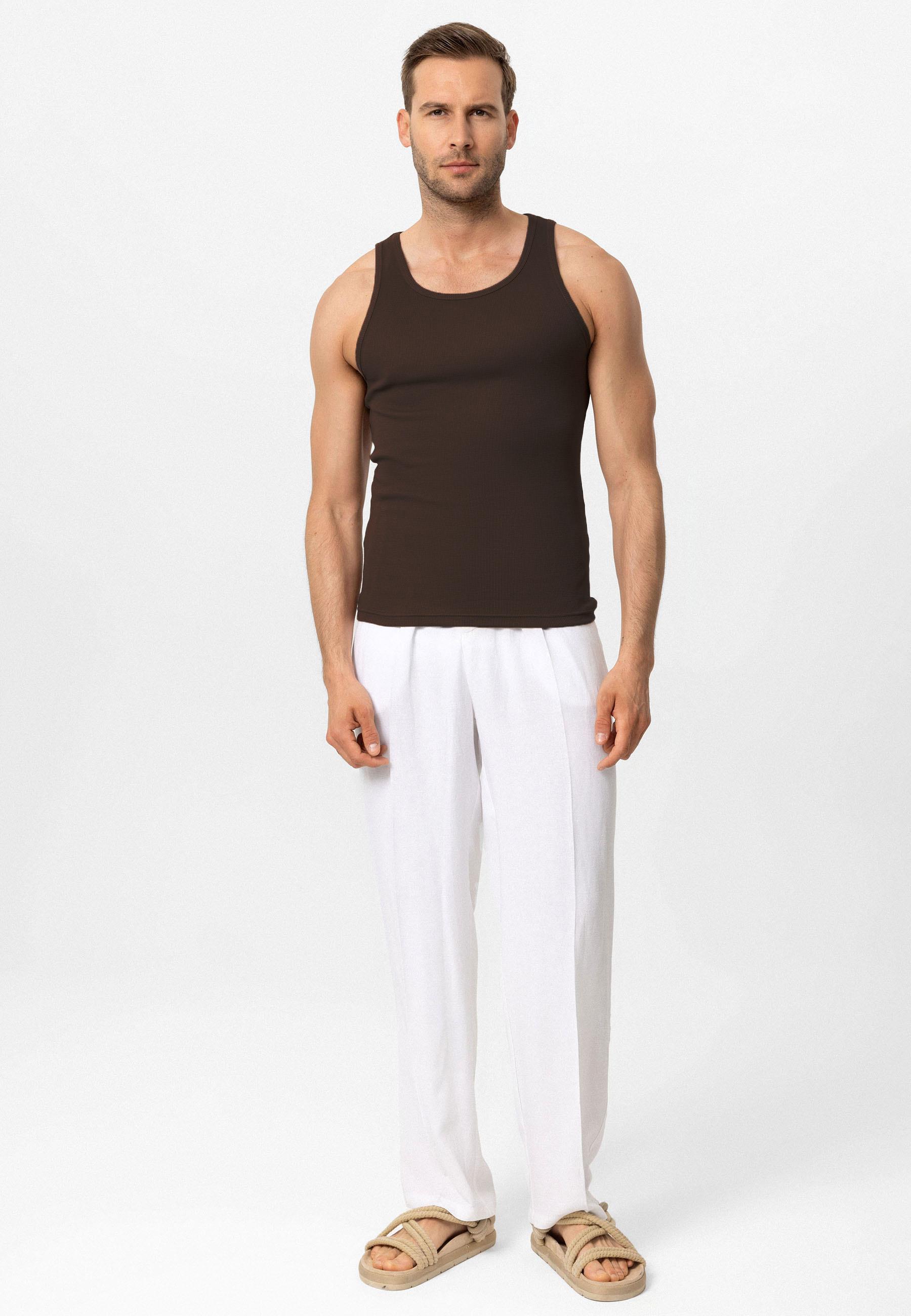 Antioch-Koyu Kahve Slim Fit Erkek Atlet-Atlet-2-Milagron.com