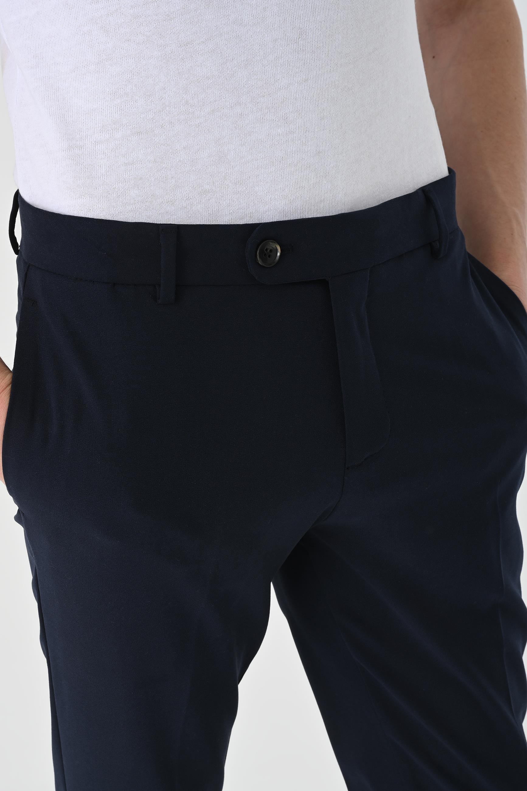 Antioch-Koyu Lacivert Regular Fit Duble Paça Erkek Pantolon-Kumaş Pantolon-5-Milagron.com