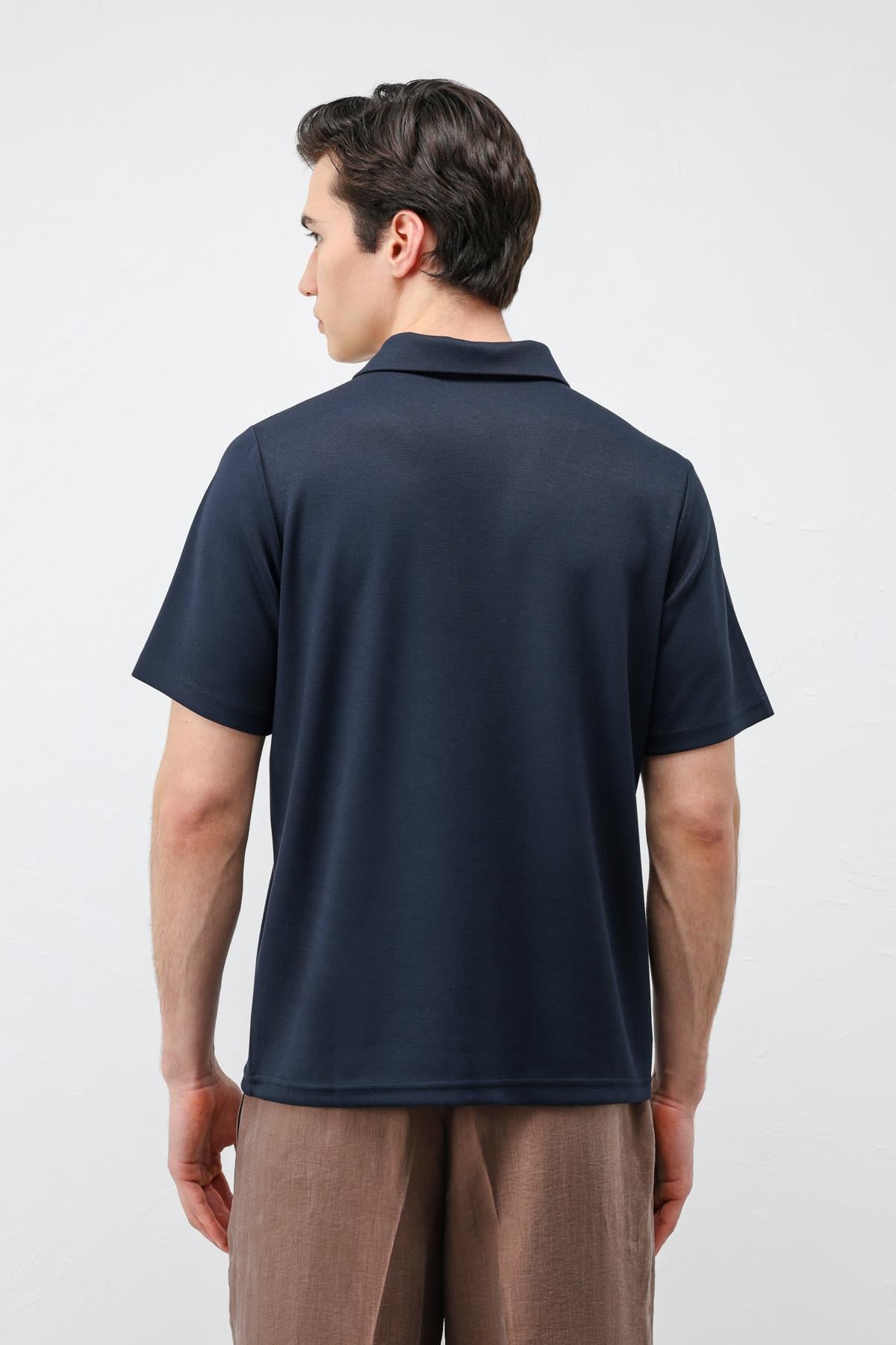 Antioch Lacivert Basic Polo Yaka Erkek T-Shirt