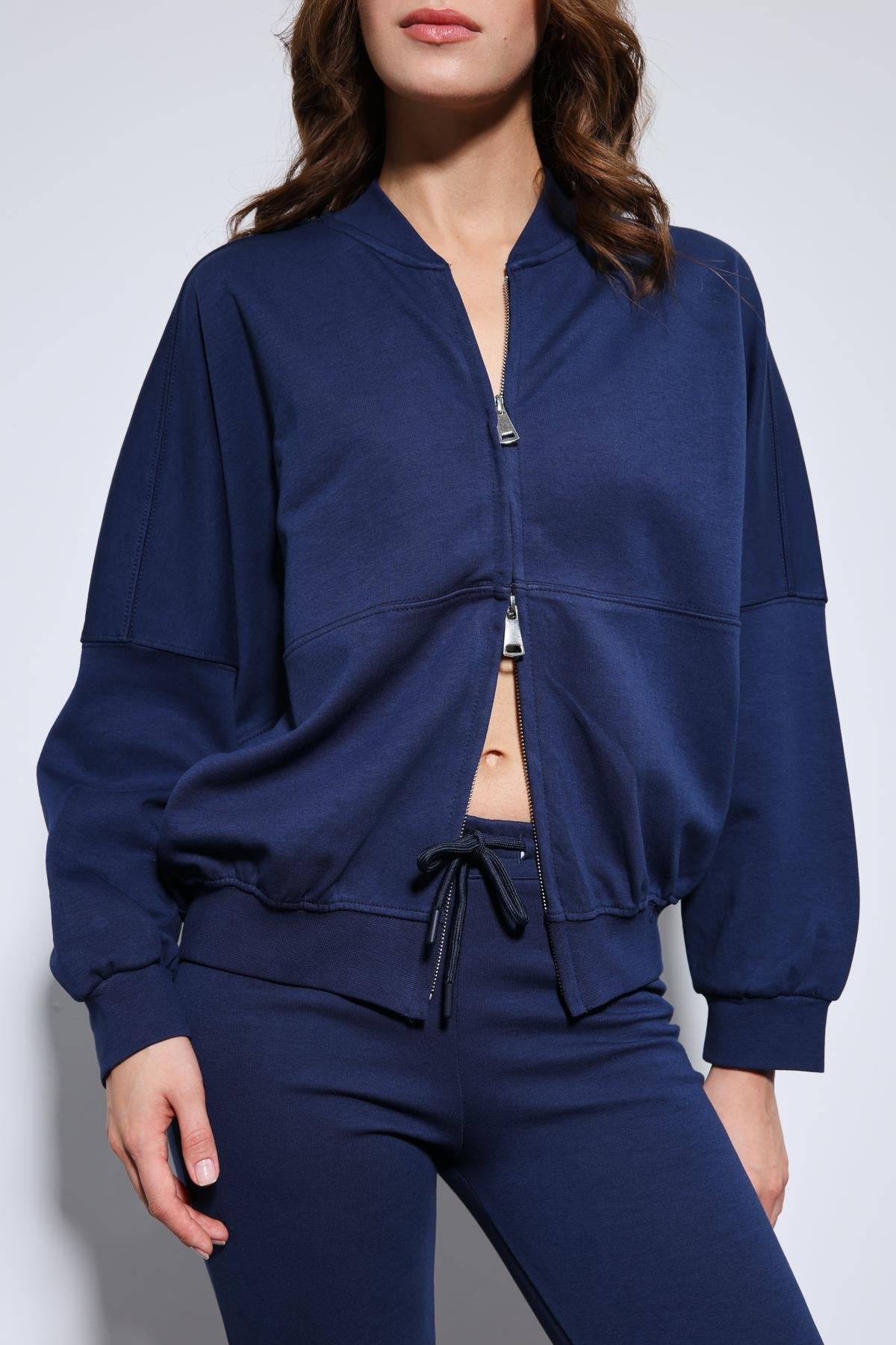 Antioch-Lacivert Bomber Ceket Ve İspanyol Paça Eşofman Takım-Takım-8-Milagron.com