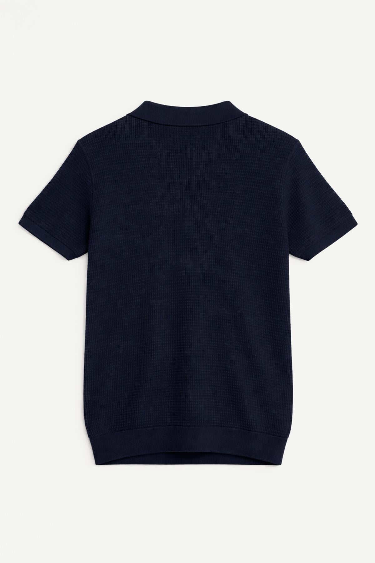 Antioch Lacivert Dokulu Polo Yaka Erkek T-Shirt