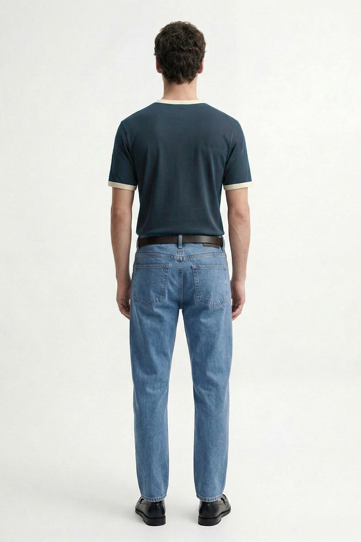 Antioch Lacivert Kontrast Yaka Erkek T-Shirt