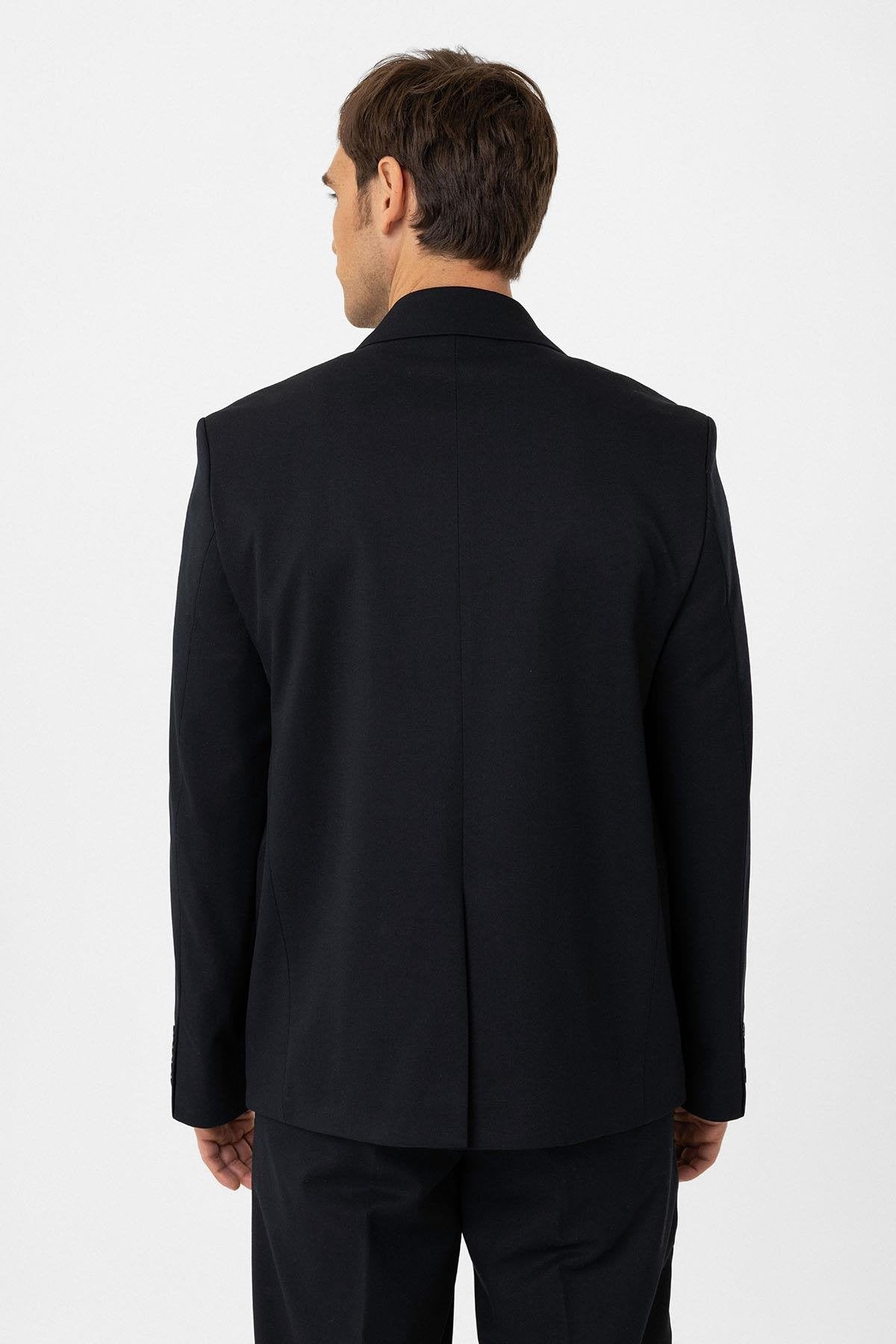 Antioch-Lacivert Relax Fit Erkek Blazer Ceket-Ceket-5-Milagron.com