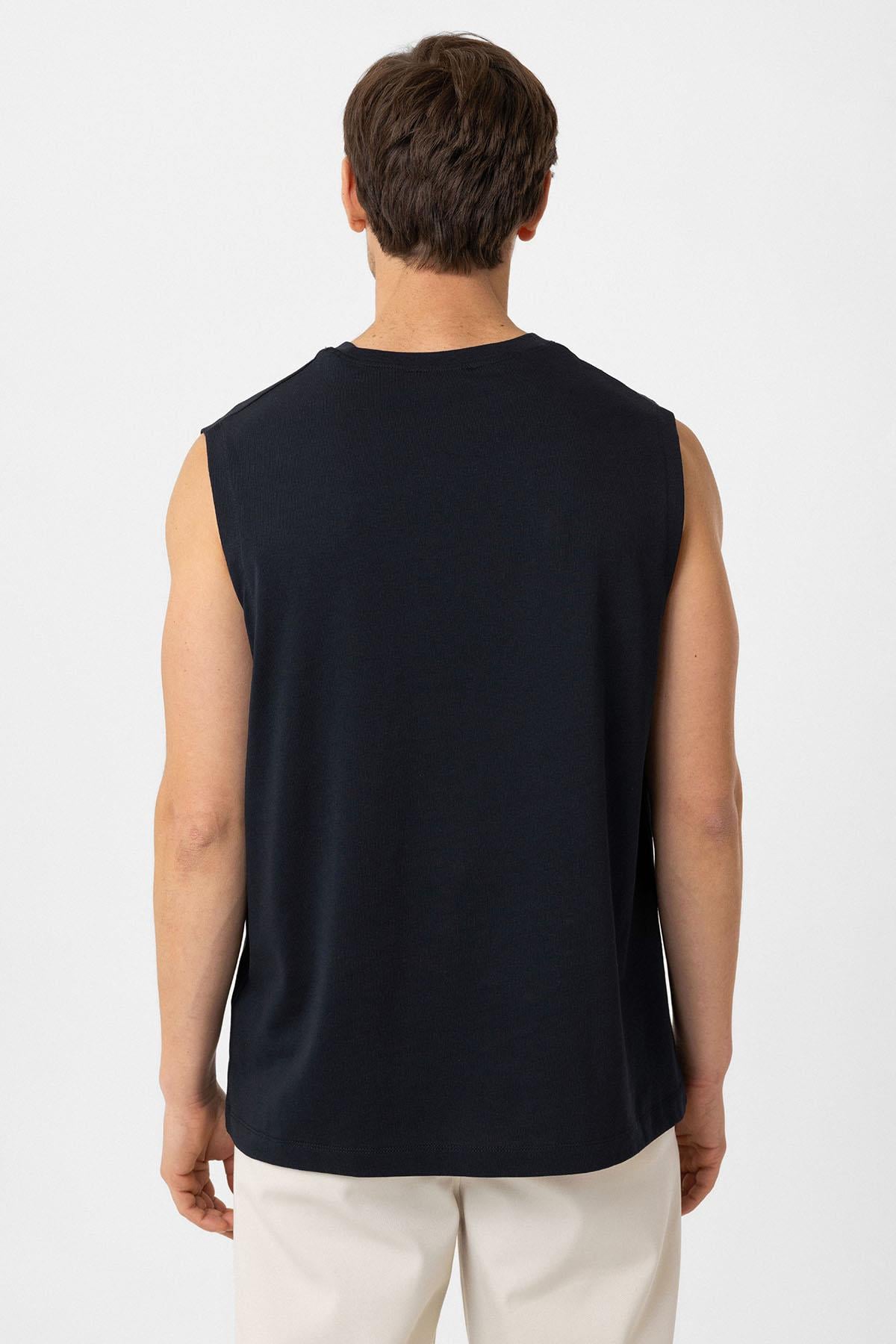 Antioch Lacivert Relaxed Fit Erkek Kolsuz T-Shirt