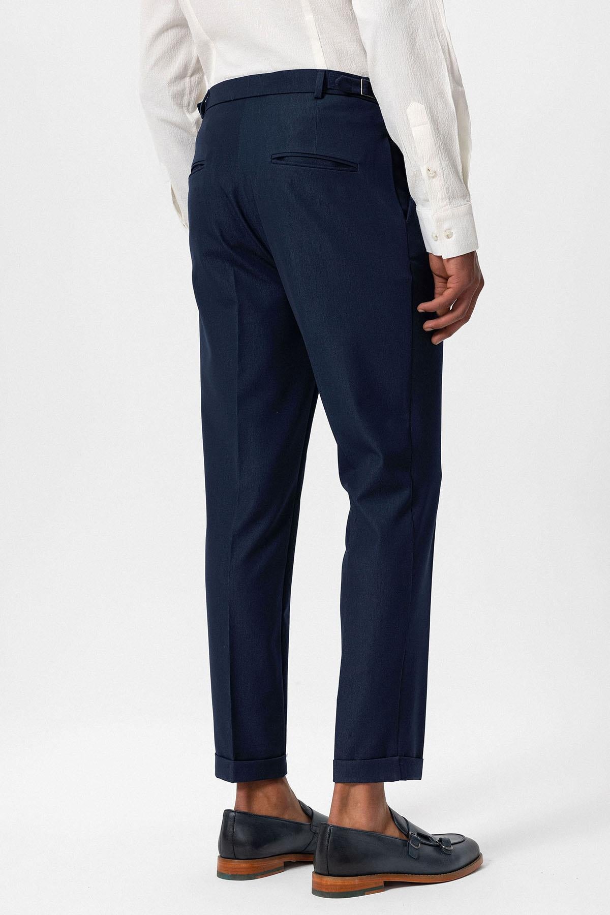 Antioch-Lacivert Slim Fit Duble Paça Erkek Pantolon-Pantolon-5-Milagron.com