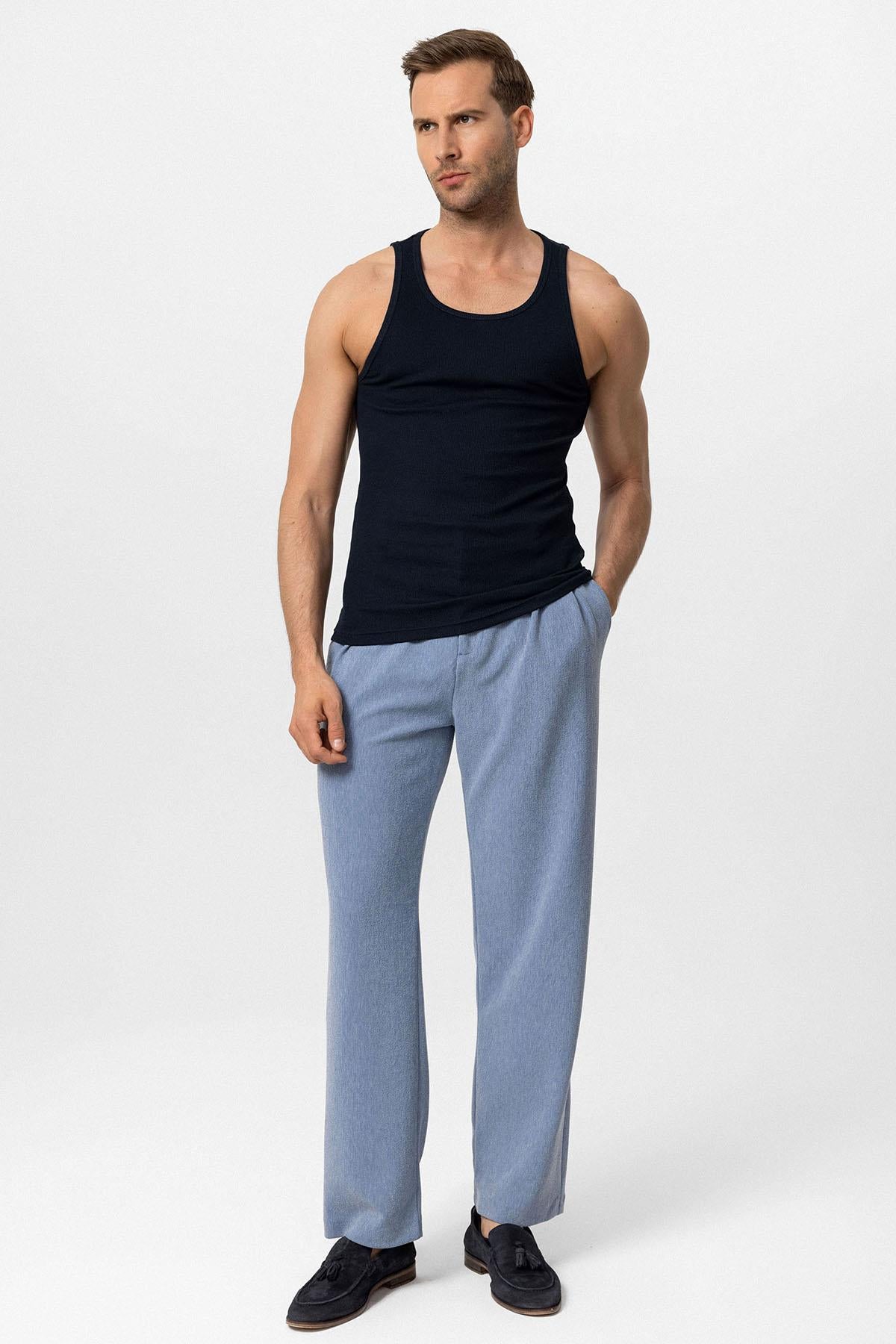 Antioch-Lacivert Slim Fit Erkek Atlet-Atlet-3-Milagron.com
