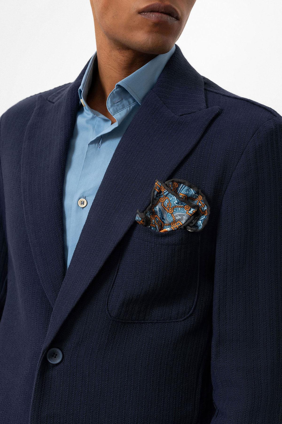 Antioch-Lacivert Torba Cepli Astarsız Erkek Blazer Ceket-Ceket-5-Milagron.com