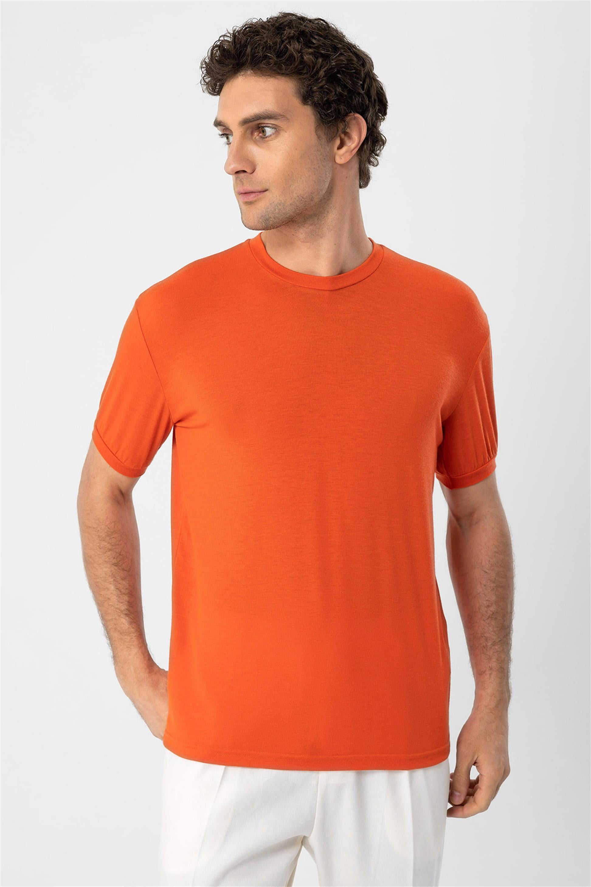 Antioch-Mercan Bisiklet Yaka Erkek T Shirt-T-Shirts-1-Milagron.com