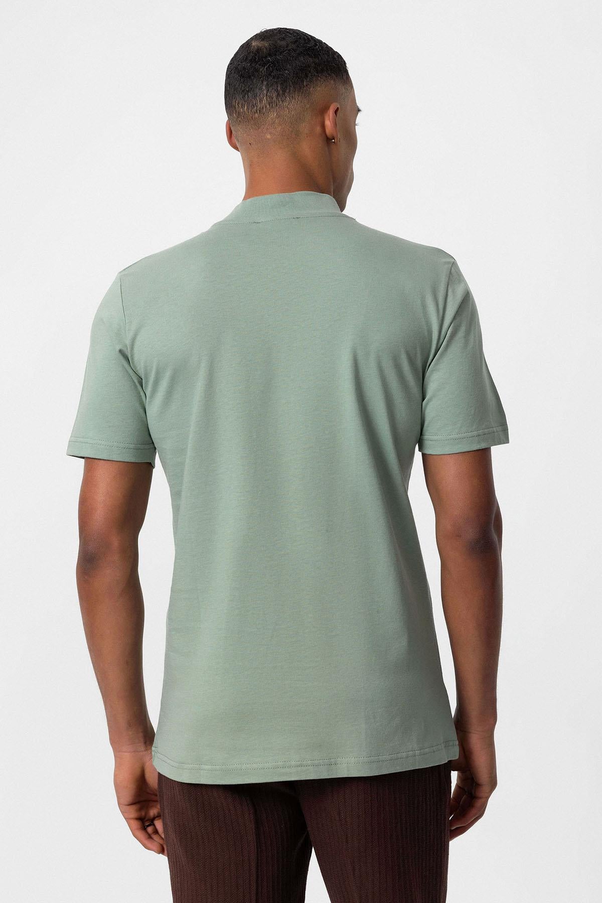 Antioch-Mint Slim Fit Basic T Shirt-T-Shirts-5-Milagron.com