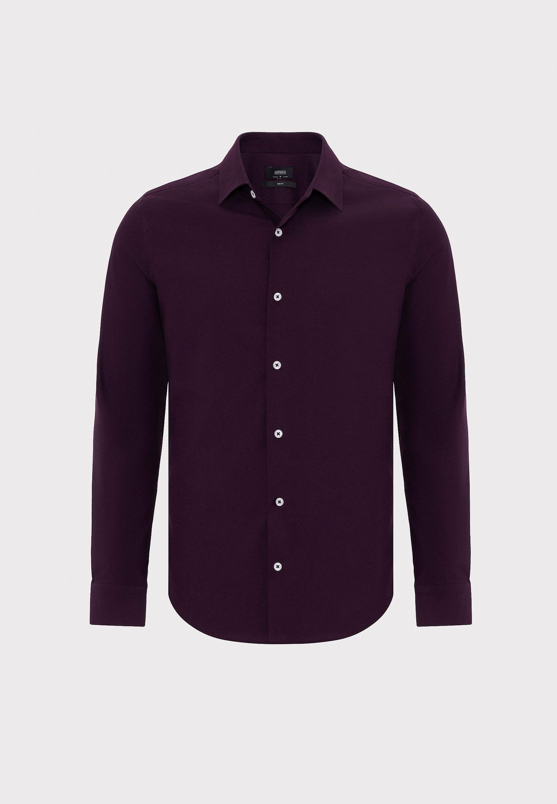Antioch Mürdüm Slim Fit Erkek Gömlek