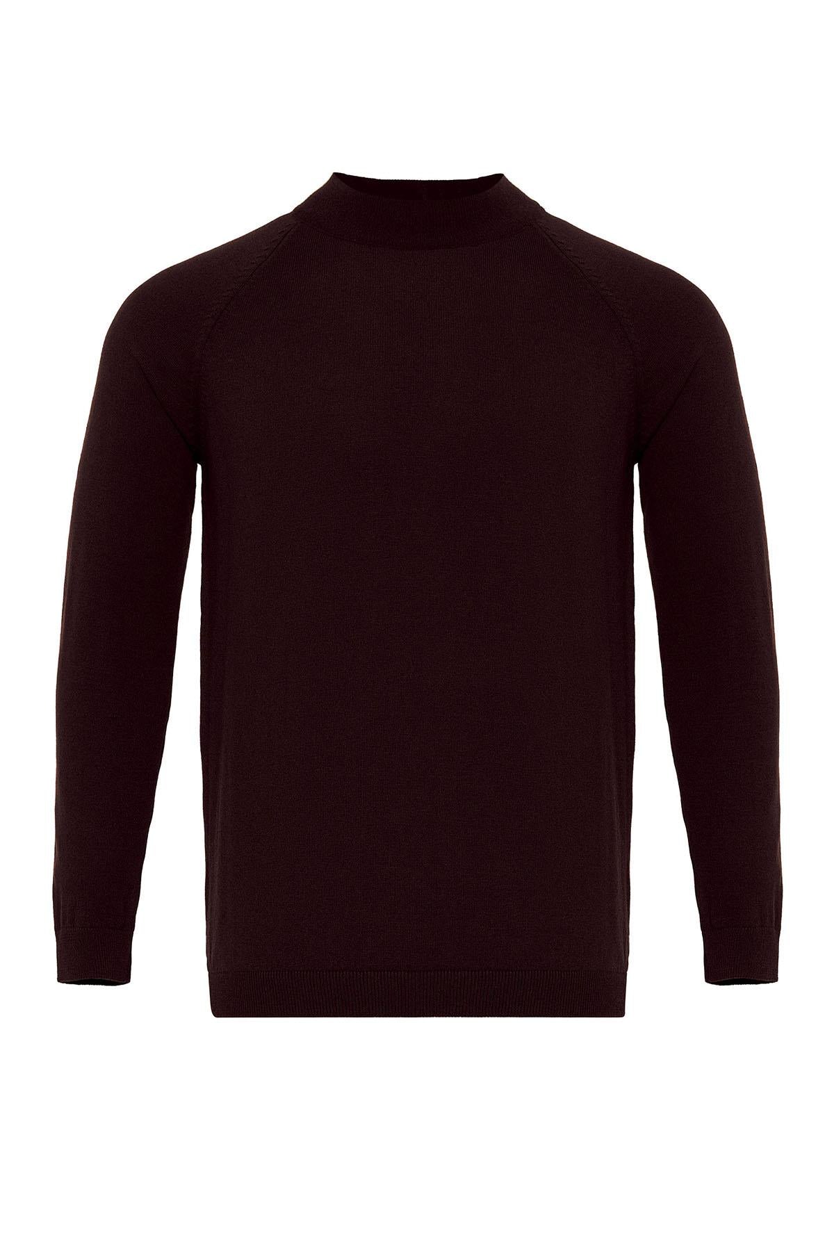 Antioch-Mürdüm Yarım Boğazlı Erkek Triko-Kazak & Triko-8-Milagron.com