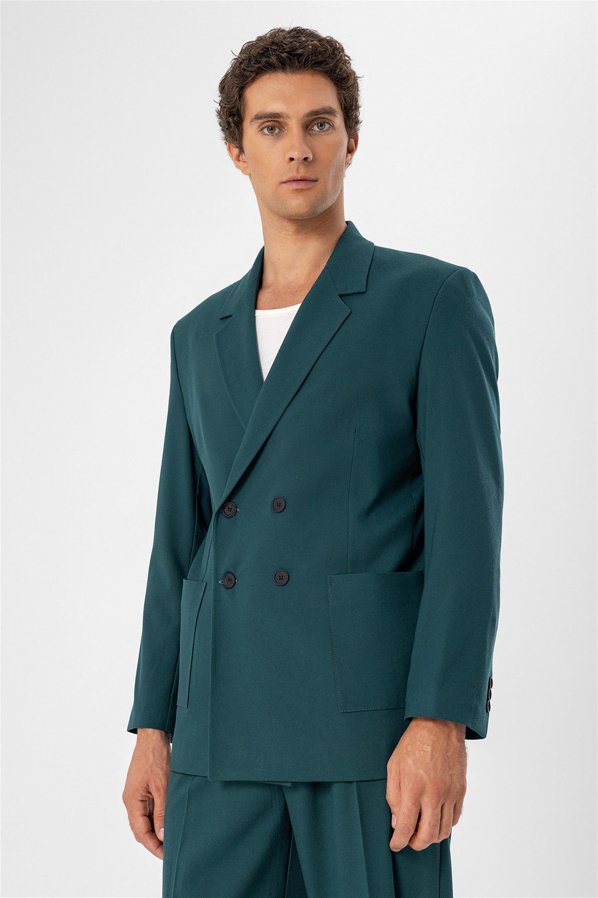 Antioch-Neft Torba Cepli Kruvaze Erkek Blazer Ceket-Ceket-2-Milagron.com