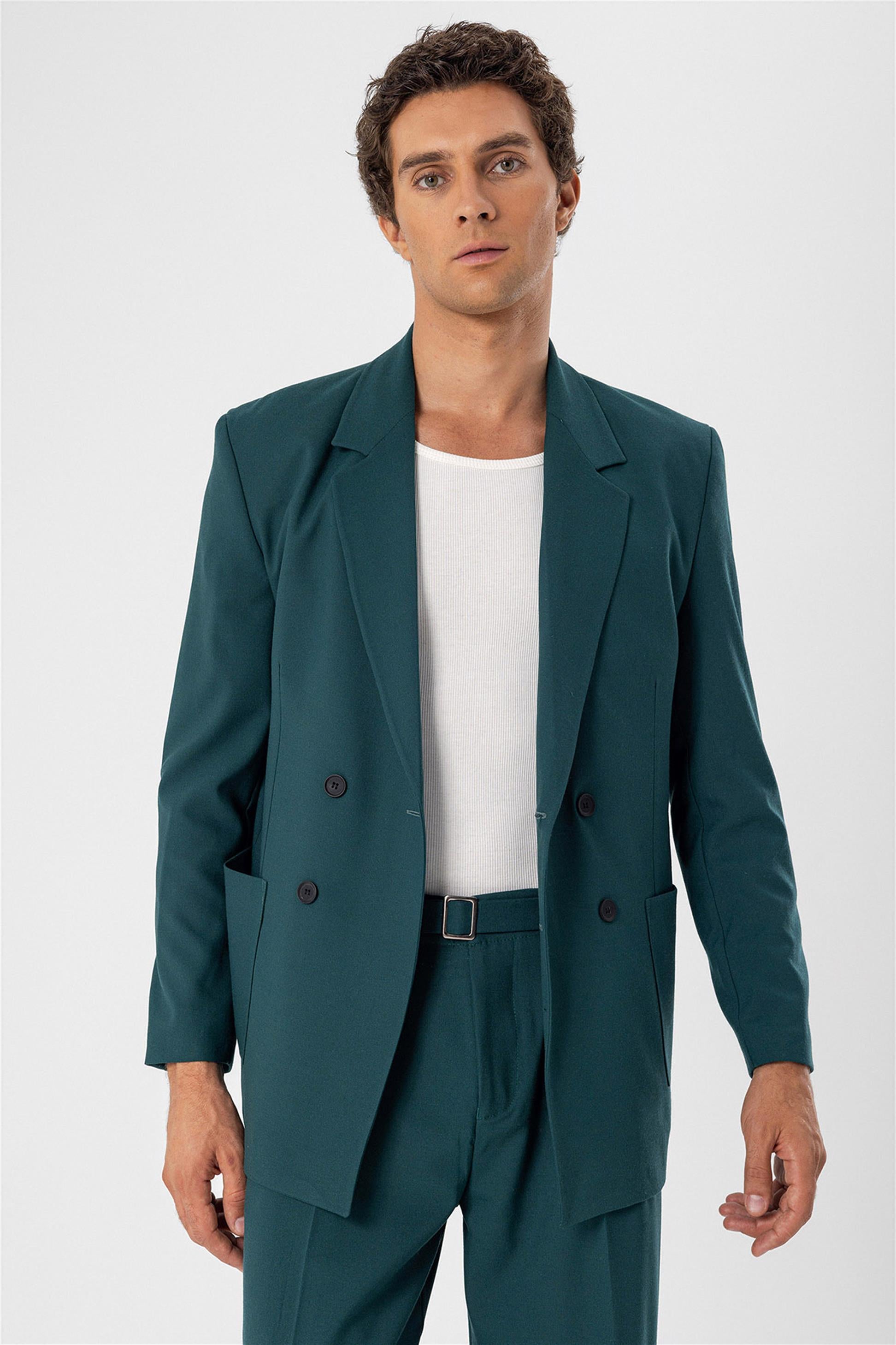 Antioch-Neft Torba Cepli Kruvaze Erkek Blazer Ceket-Ceket-3-Milagron.com