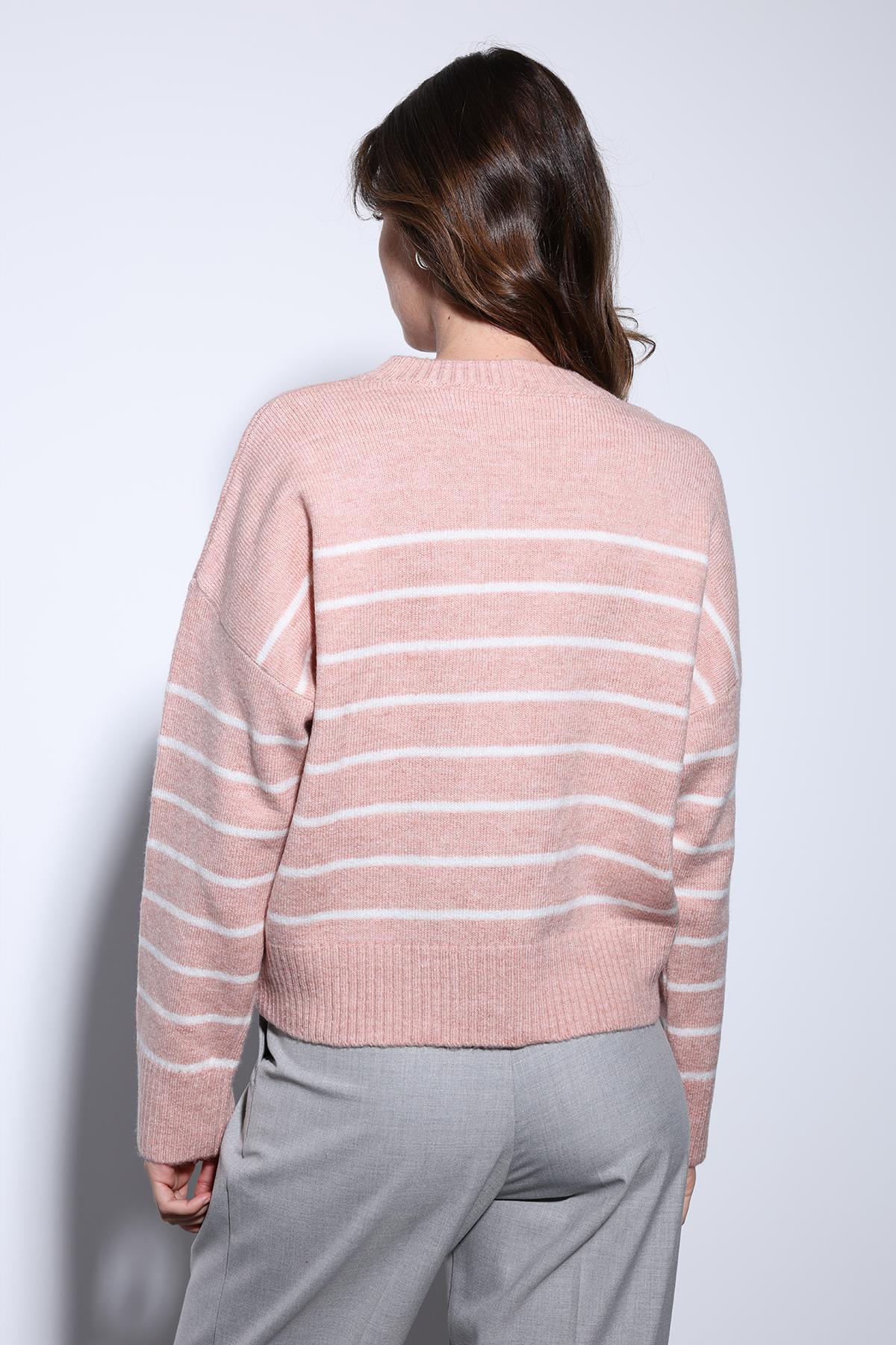 Antioch-Antioch Pembe çizgili Triko Kazak-Kazak-4-Milagron.com