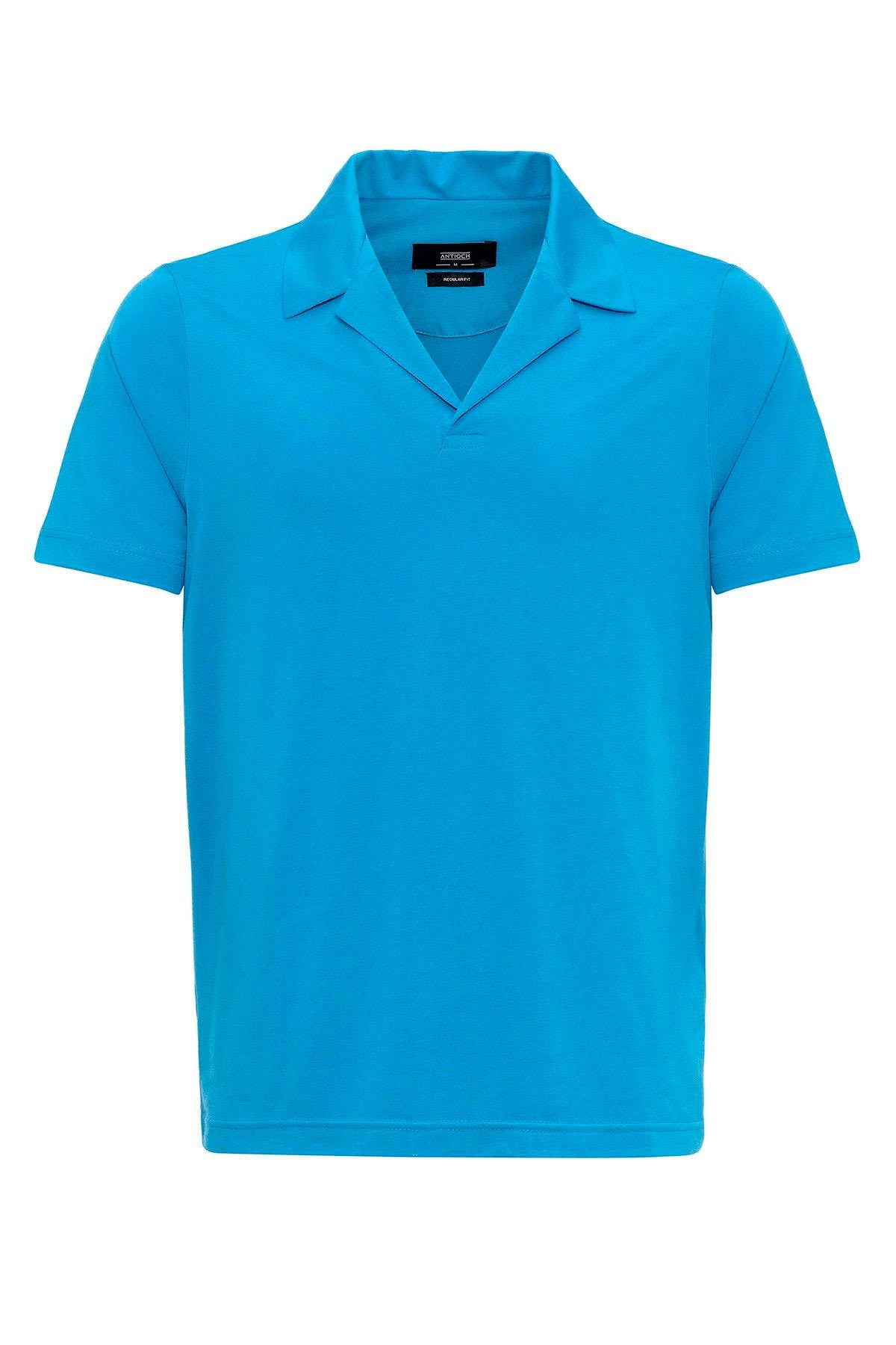 Antioch-Saks Apaş Yaka Regular Fit Erkek T Shirt-T-Shirts-5-Milagron.com