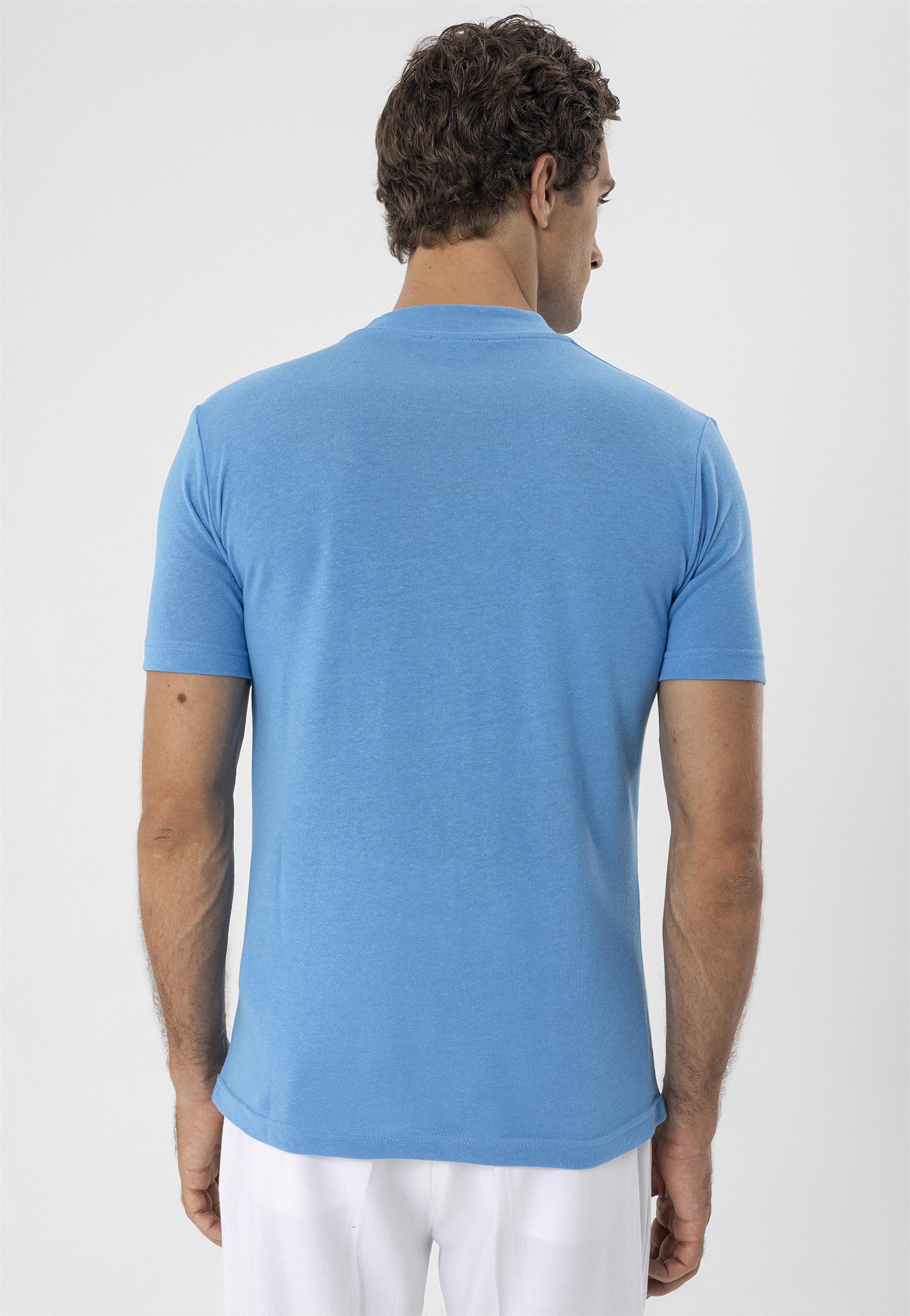 Antioch-Saks Bisiklet Yaka Slim Fit T Shirt-T-Shirts-2-Milagron.com