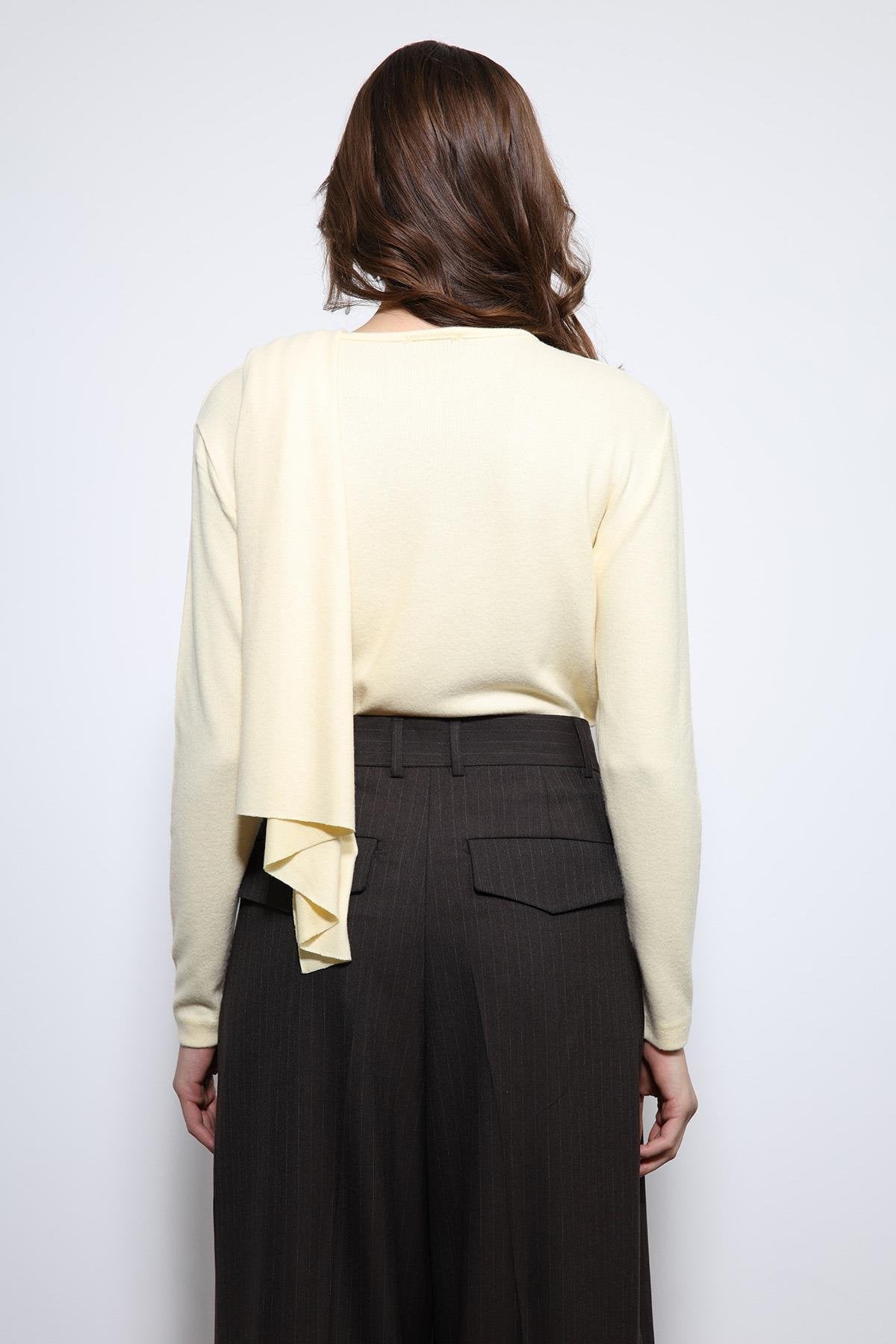 Antioch-Sarı Drapeli şal Detaylı Top-Top-5-Milagron.com