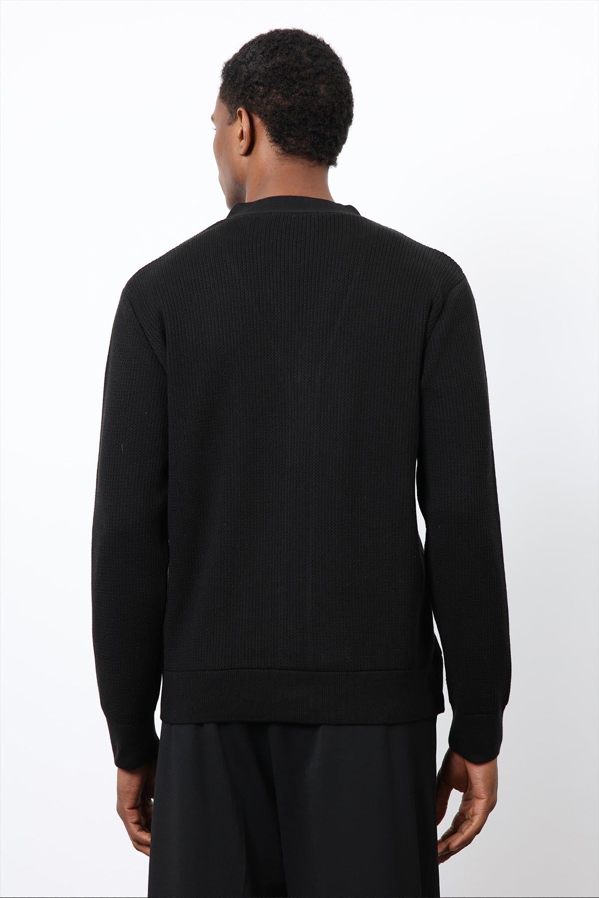 Antioch-Siyah Basic Erkek Hırka-HIRKA-6-Milagron.com