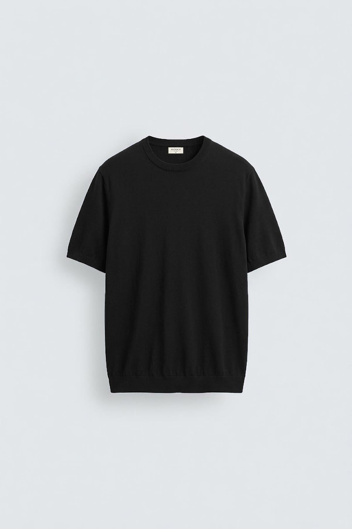 Antioch Siyah Comfort Slim Triko T-Shirt