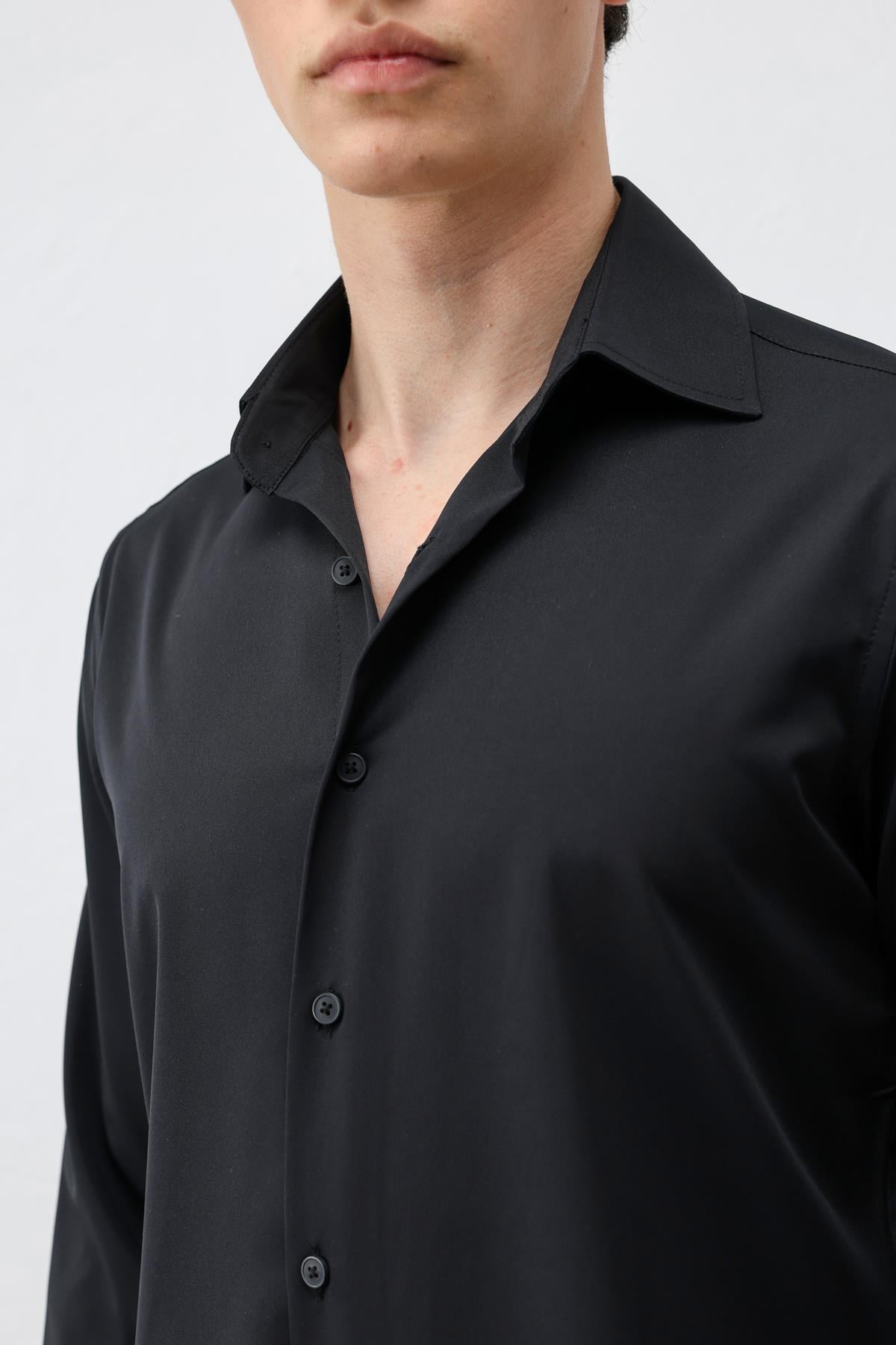 Antioch Siyah Comfort Slim Erkek Gömlek