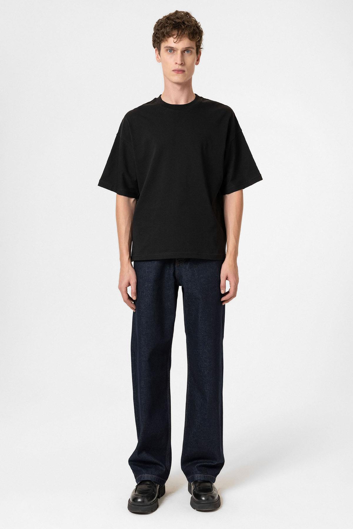 Antioch-Siyah Crop Fit Erkek T Shirt-T-Shirts-3-Milagron.com