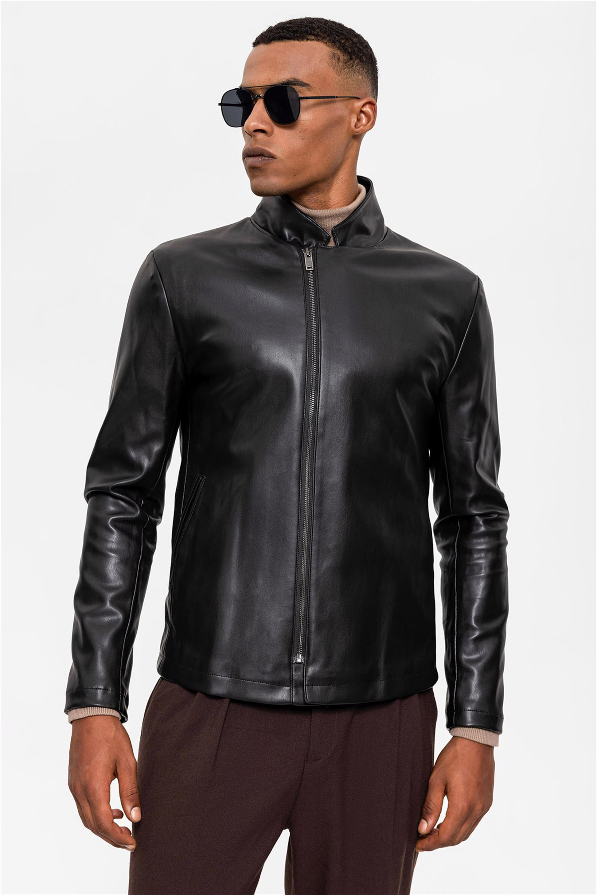 Antioch-Siyah Dik Yaka Deri Mont-Mont-6-Milagron.com