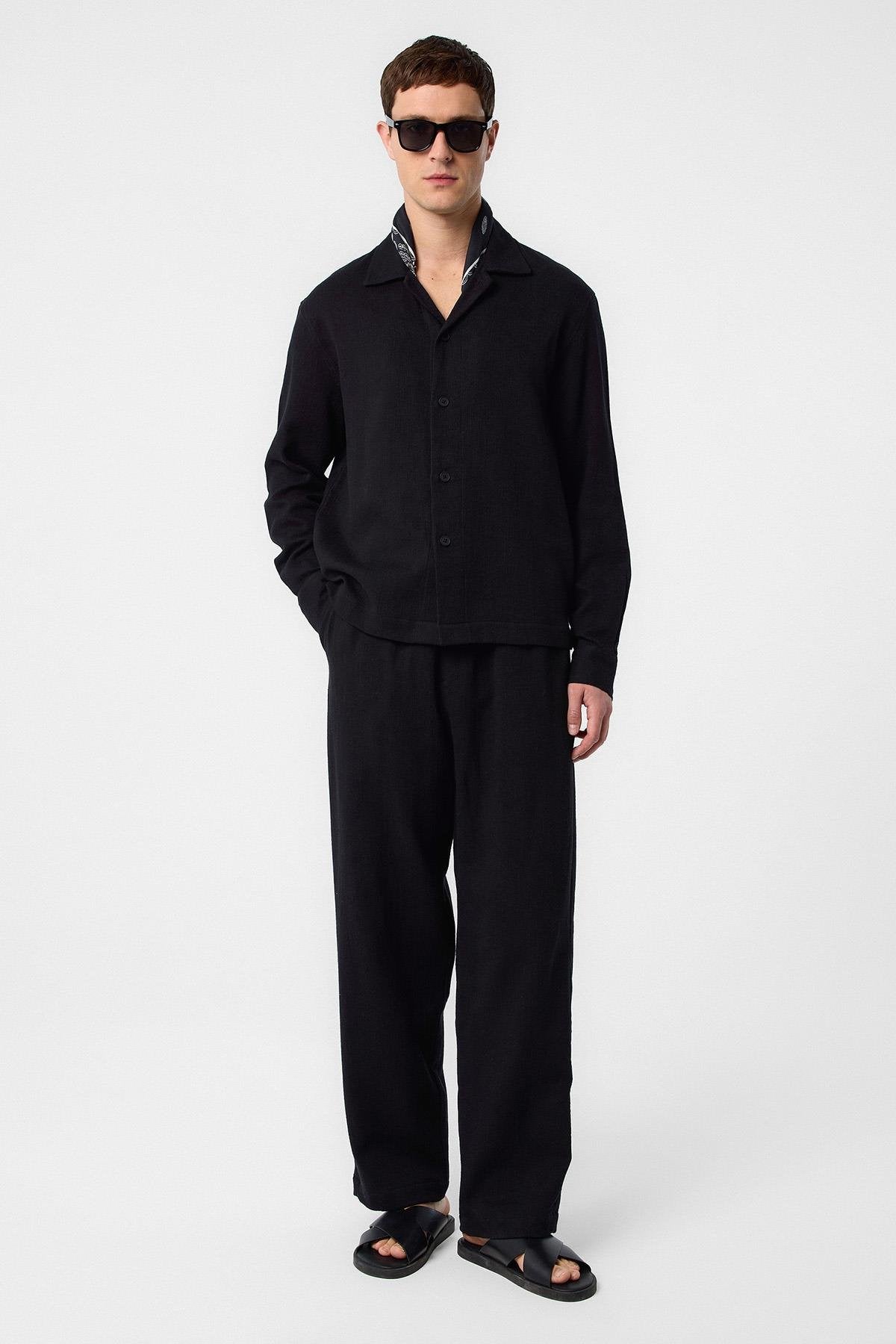 Antioch-Siyah Dokulu Erkek Gömlek-Gömlek-2-Milagron.com