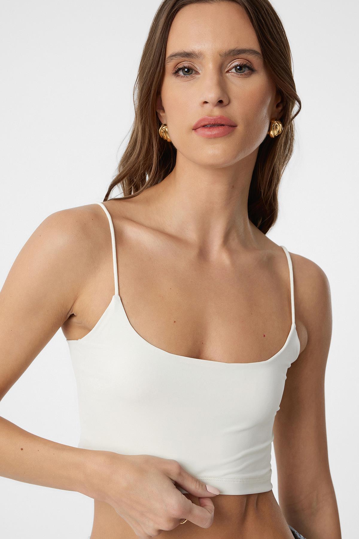 Antioch-Siyah Ekru 2'li Paket Kadın Askılı Top-Top-4-Milagron.com