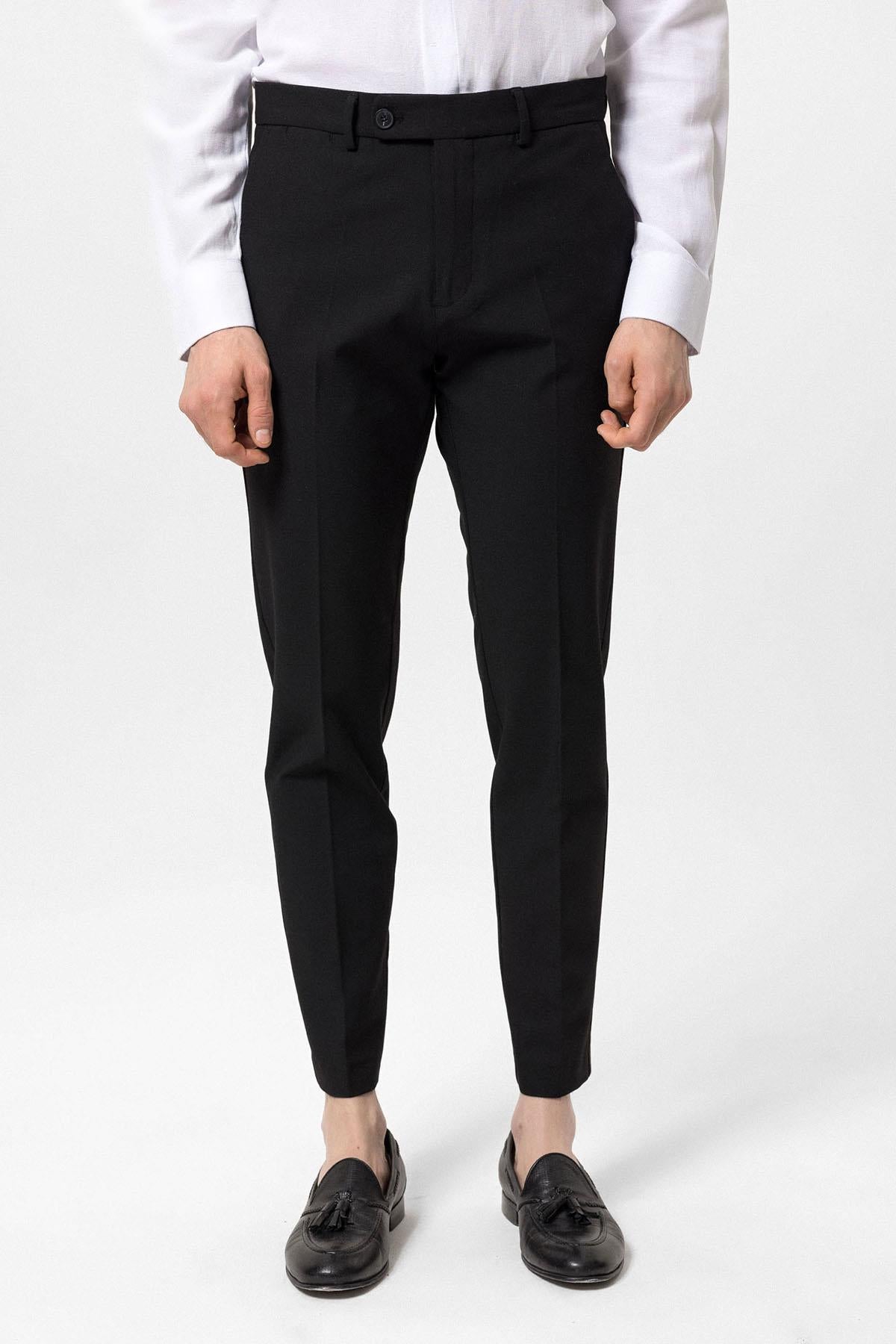 Antioch-Siyah Erkek Kumaş Pantolon-Kumaş Pantolon-2-Milagron.com