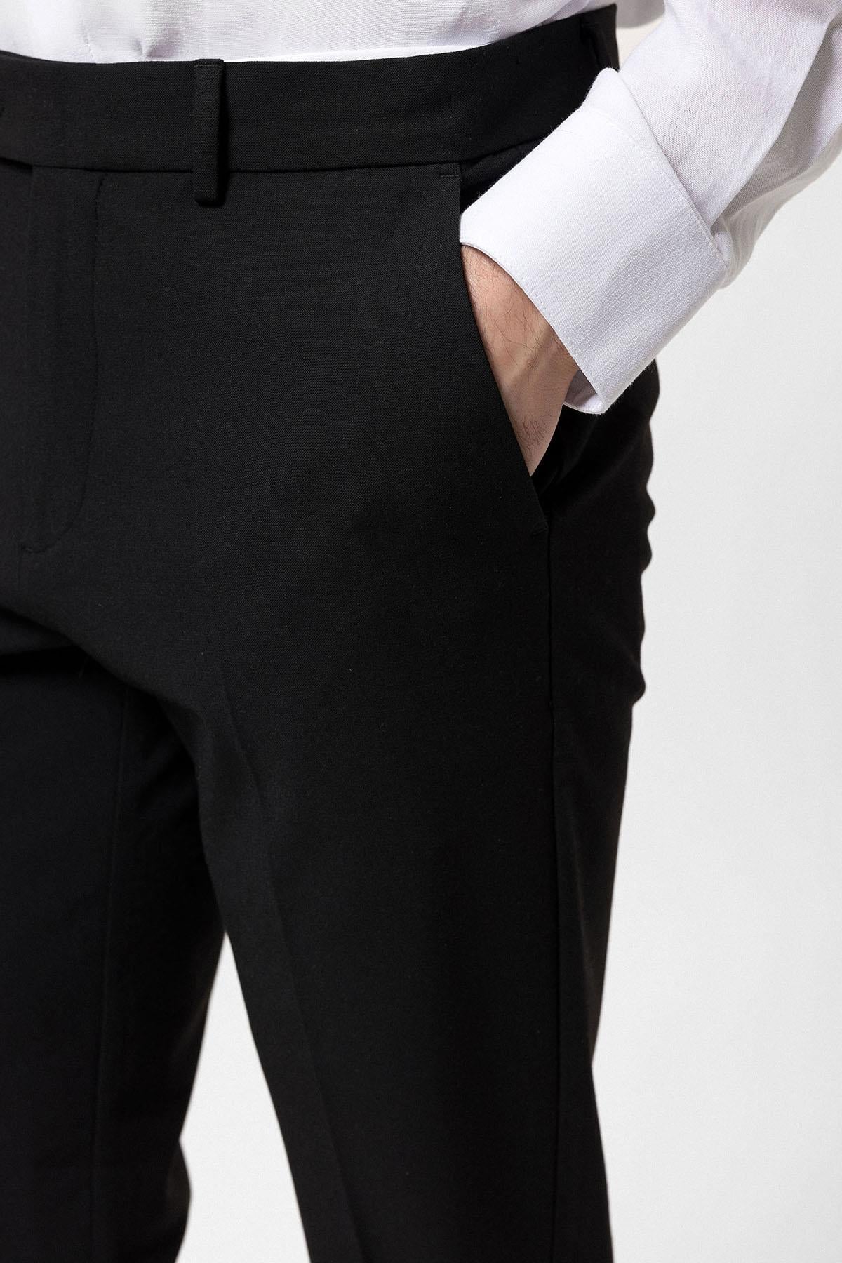 Antioch-Siyah Erkek Kumaş Pantolon-Kumaş Pantolon-4-Milagron.com