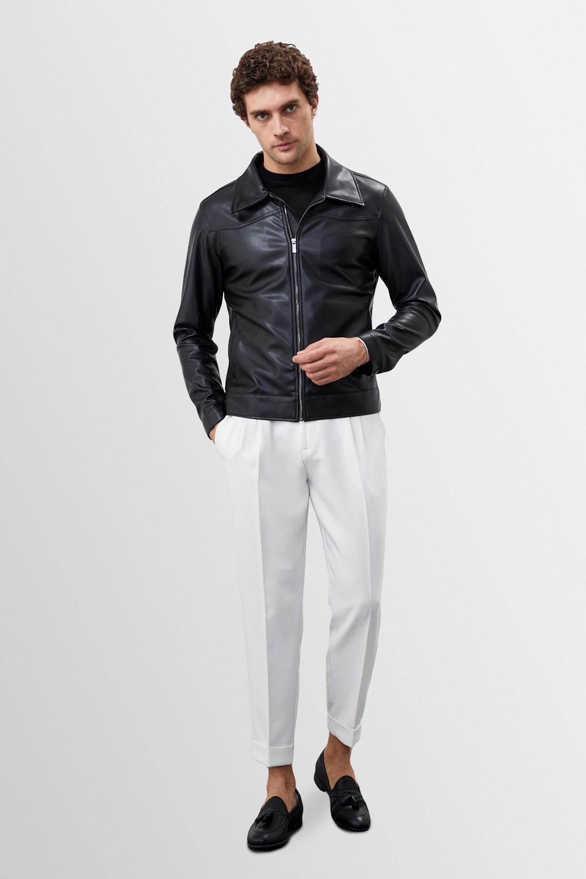 Antioch-Siyah Fermuarlı Suni Deri Mont-Mont-1-Milagron.com