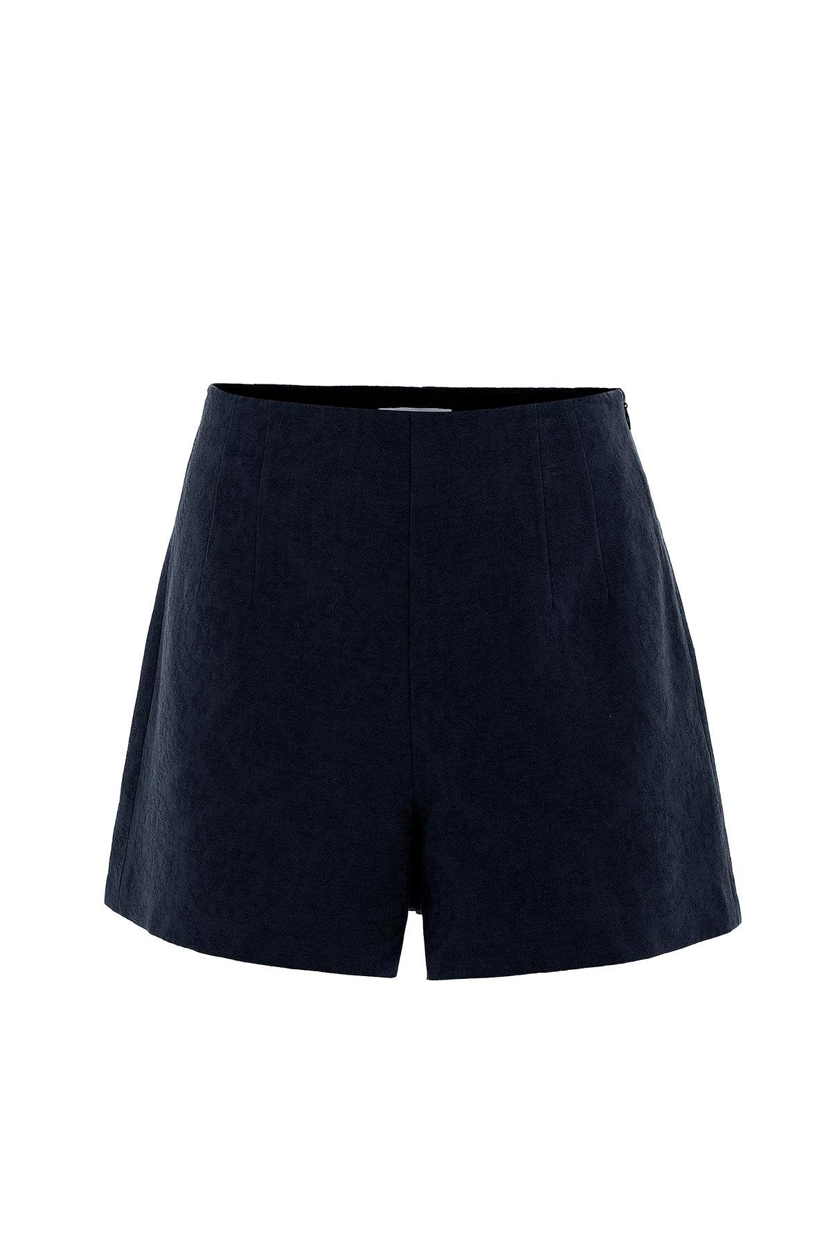 Antioch-Siyah Gömlek Şort Kadın Takım-Alt - Üst Takım-10-Milagron.com