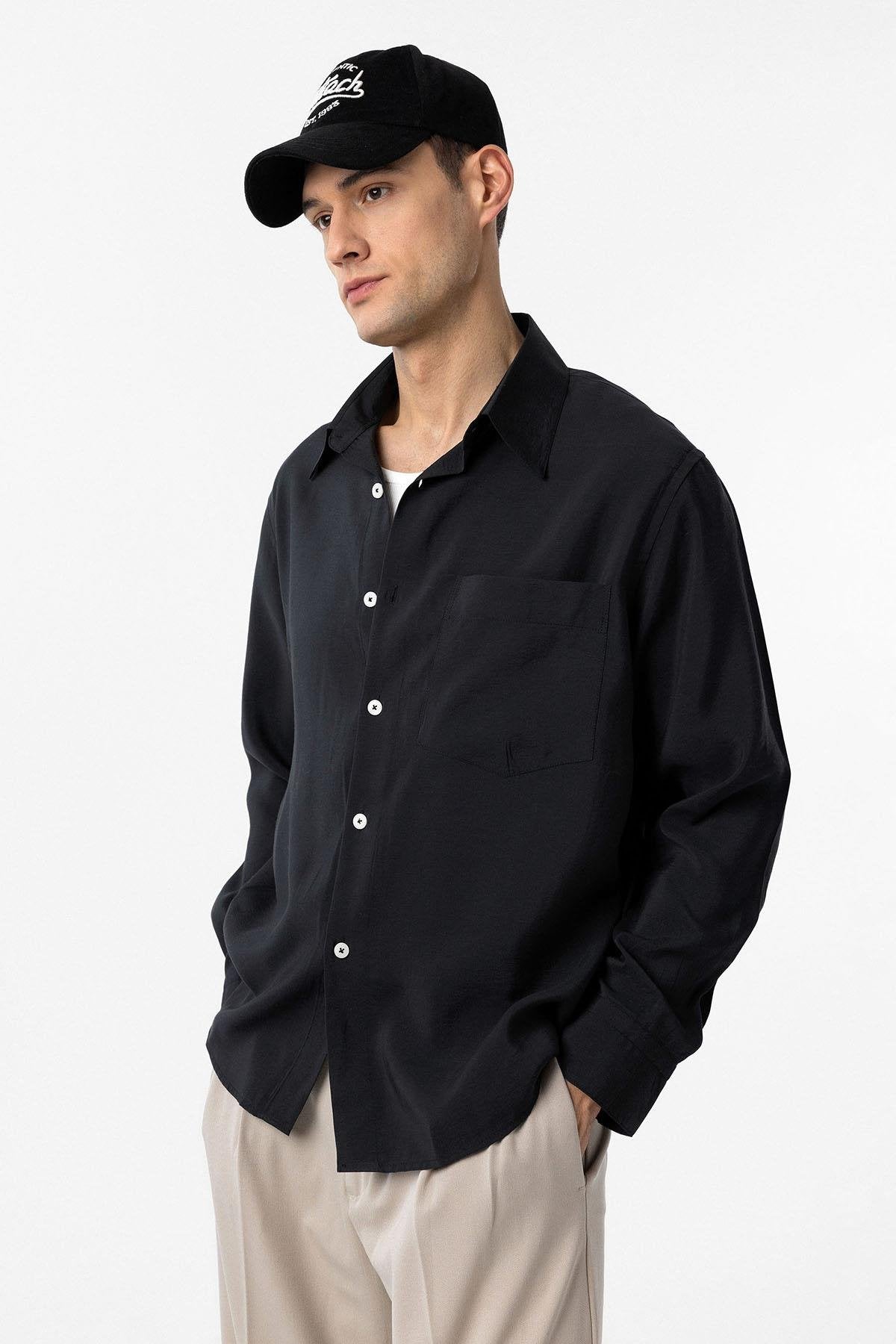 Antioch-Siyah İşlemeli Erkek Şapka-Şapka-3-Milagron.com