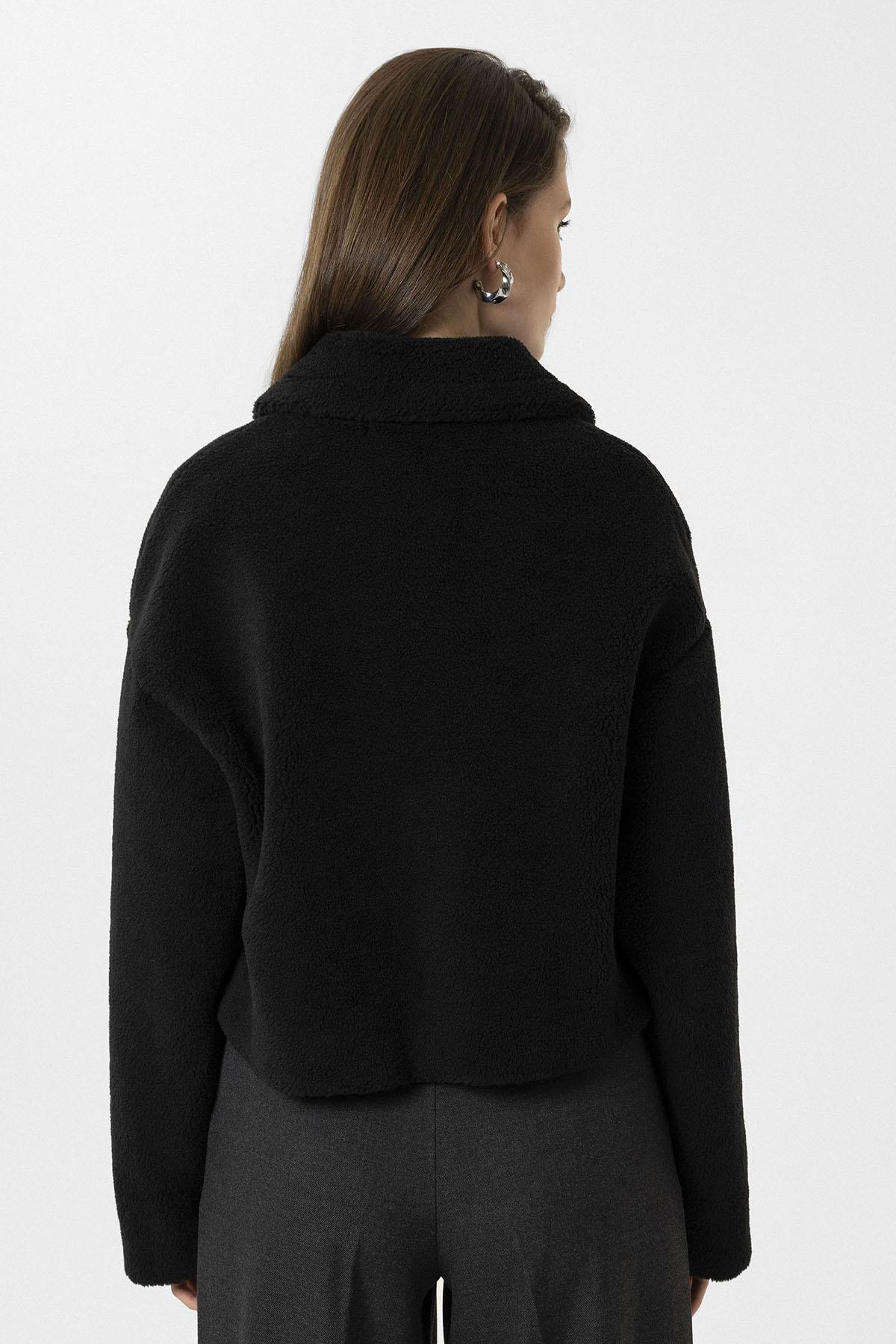 Antioch-Siyah Kadın Yumuşak Dokulu Mont-Mont-6-Milagron.com