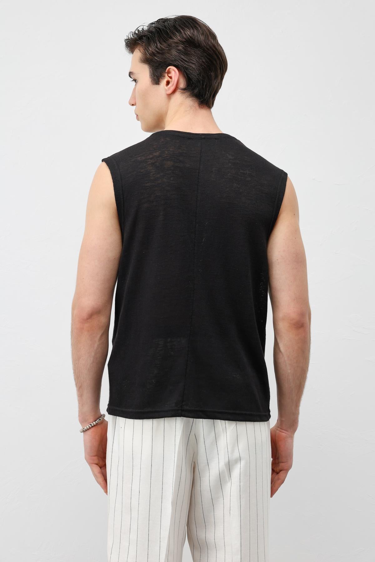 Antioch Siyah Kolsuz Erkek T-Shirt