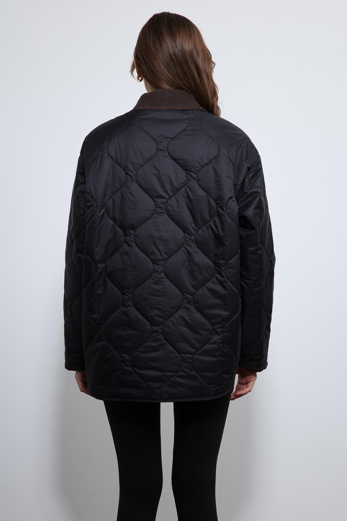 Antioch-Siyah Kontrast Yaka Desenli Mont-Mont-6-Milagron.com