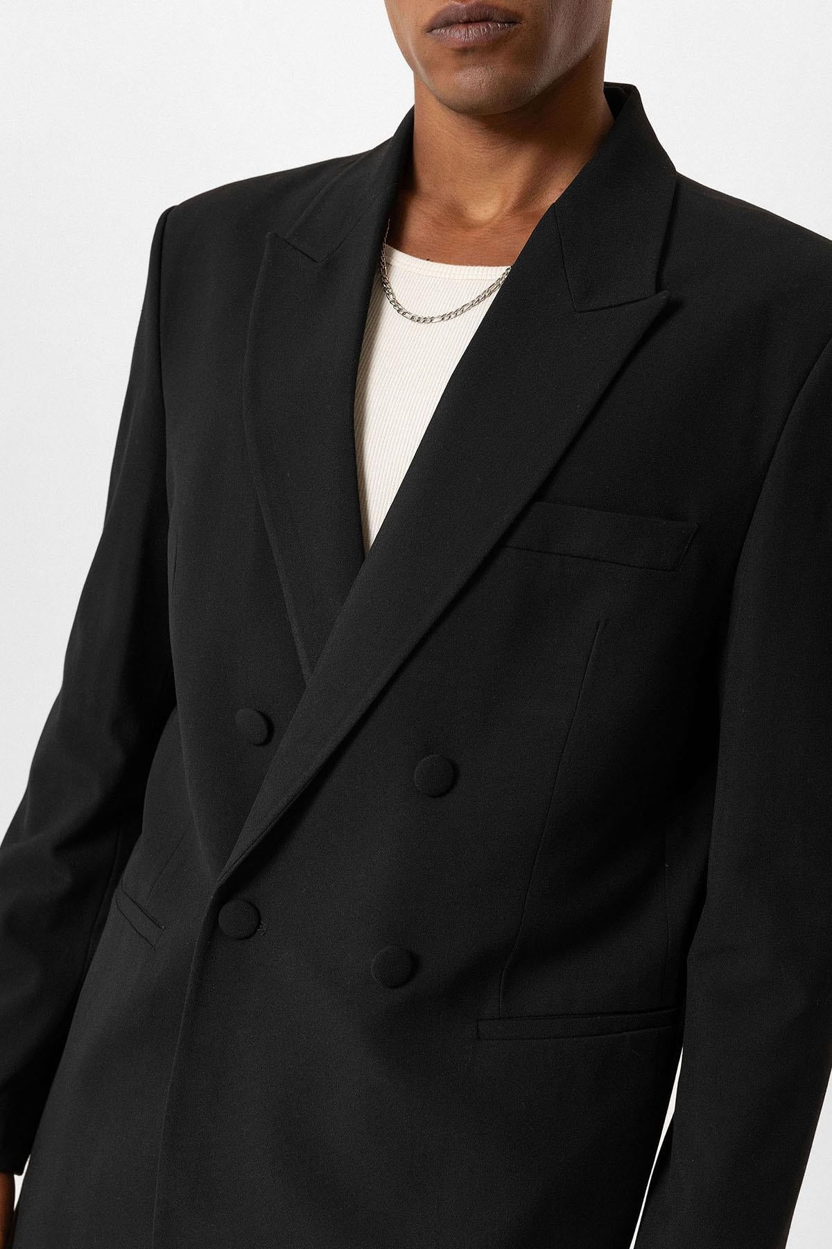 Antioch-Siyah Kruvaze Ceket-Ceket-6-Milagron.com