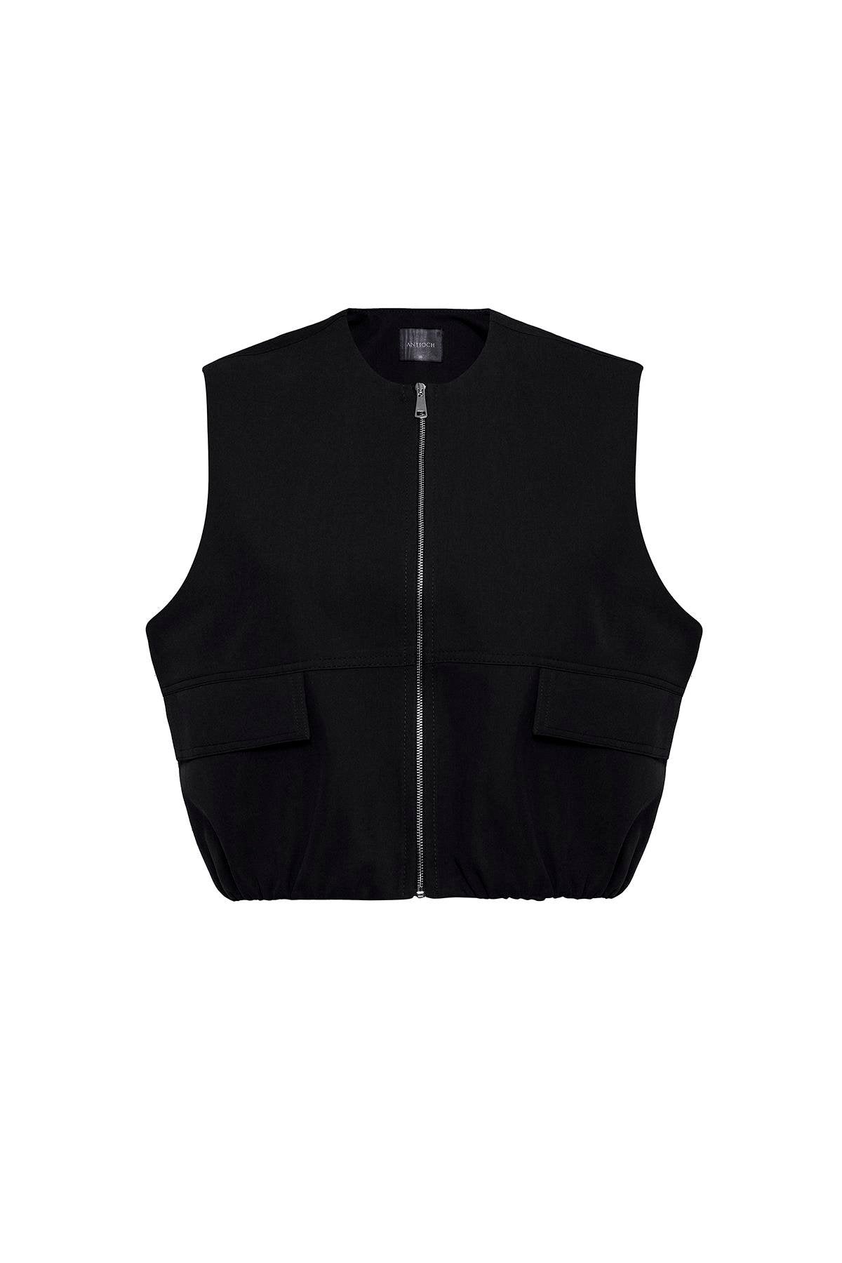 Antioch-Siyah Oversize Kadın Yelek-Yelek-7-Milagron.com