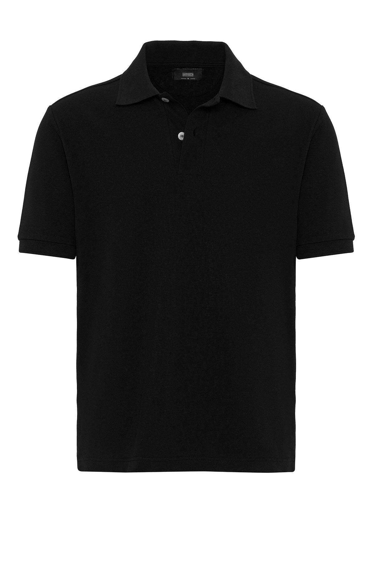 Antioch-Siyah Polo Yaka Erkek T Shirt-T-Shirts-5-Milagron.com
