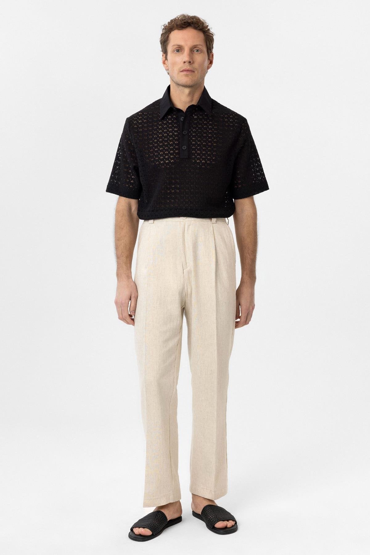 Antioch-Siyah Polo Yaka örgü Erkek T Shirt-T-Shirts-2-Milagron.com